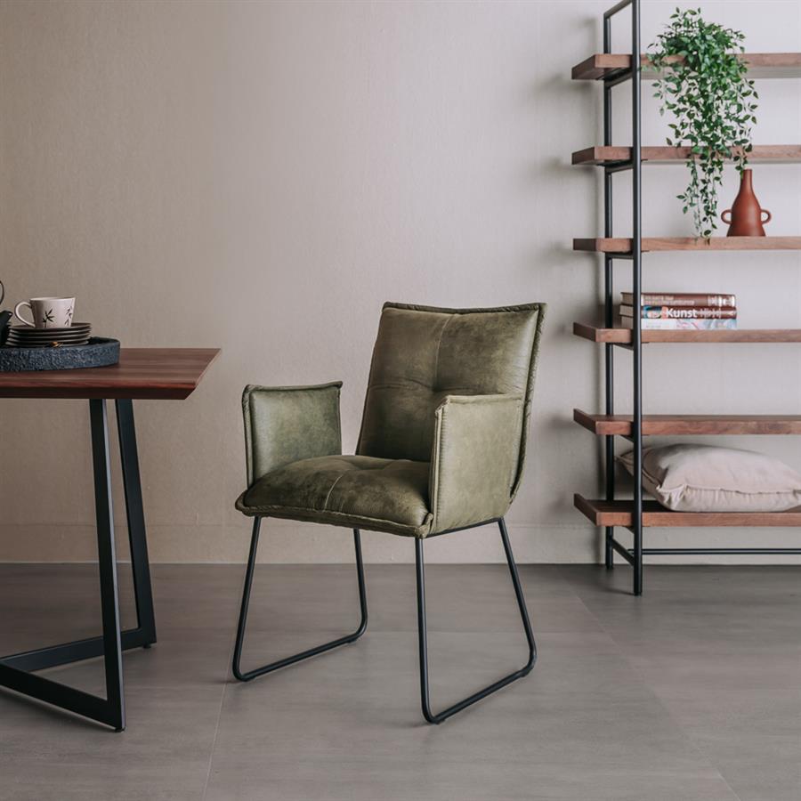 Seda Armstoel - fabric Cherokee 13 green