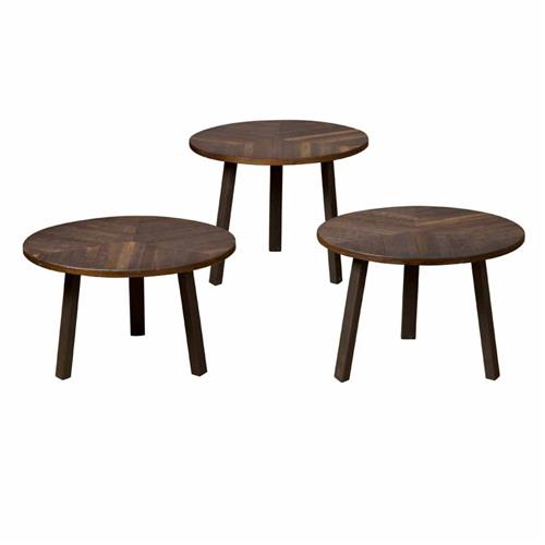 Lazio Side tables - set of 3 | Recycled Teak | Brown | O