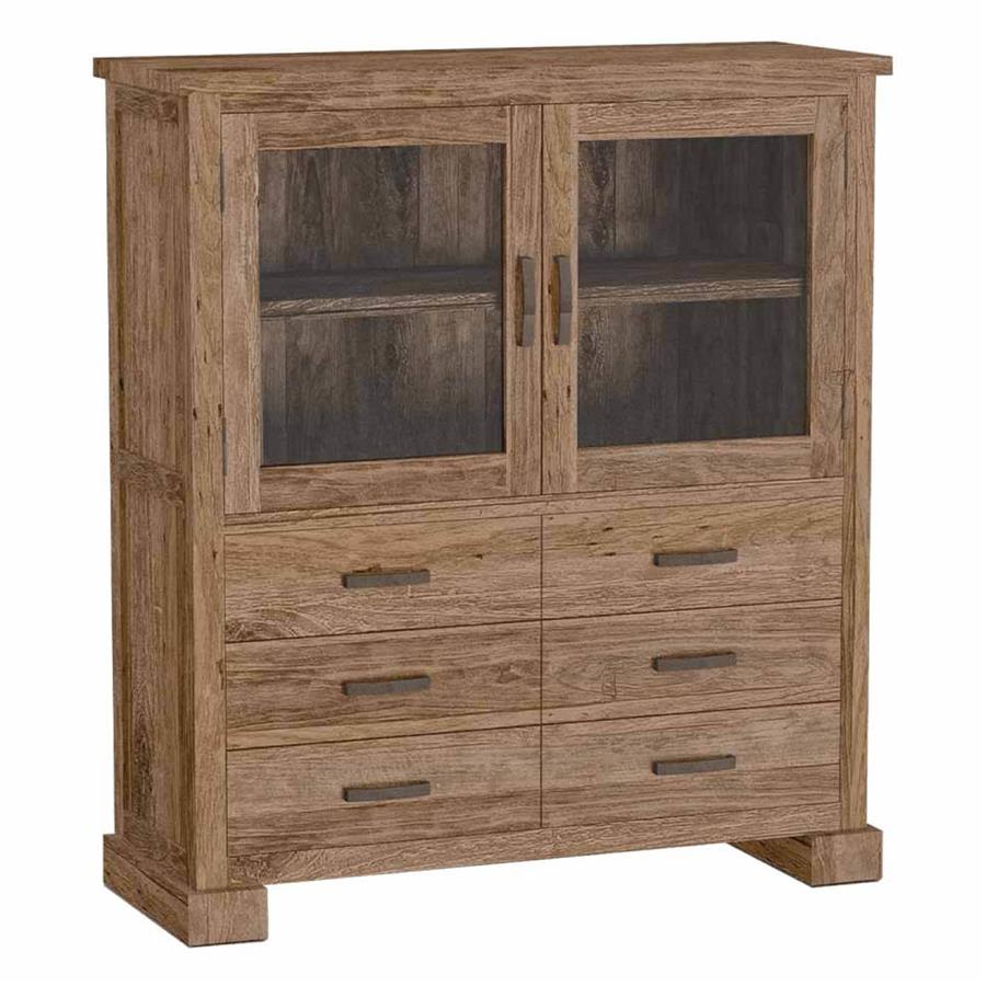 Lorenzo Cabinet with 6 drawers and 2 doors | Teak