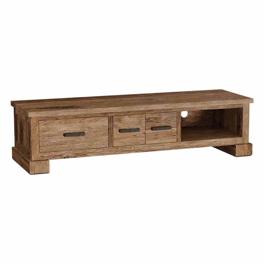 Lorenzo TV cabinet with 3 drawers | Teak wood (recycled) |