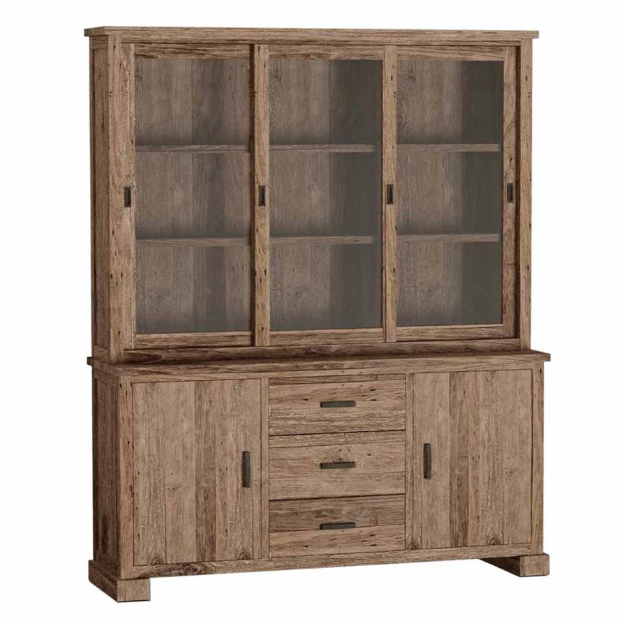 Lorenzo Wall cabinet with 3 drawers and 5 doors | Teak