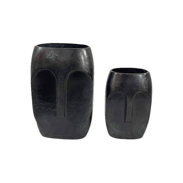 Vase Grace – Black | Large Natural | | x 20 x 30(h) cm