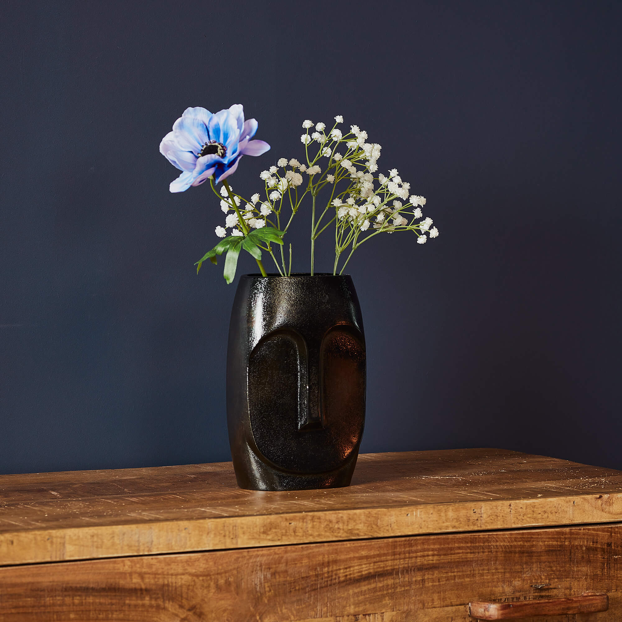 Vase Grace – Black | Small Natural | | x 12 x 23(h) cm