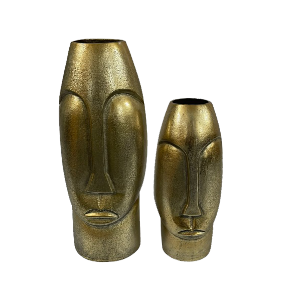 Vase Lyra – Antique gold | Large Natural | | x 12 x 41(h) cm