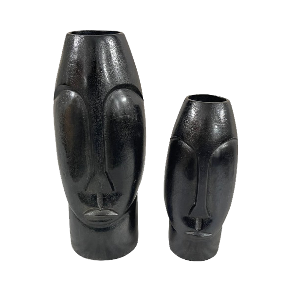 Vase Lyra – Black | Small Natural | | x 8 cx 31(h) cm