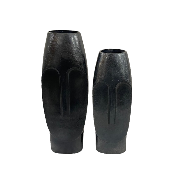 Vase Liv – Black | Small Natural | | x 10 x 38(h) cm