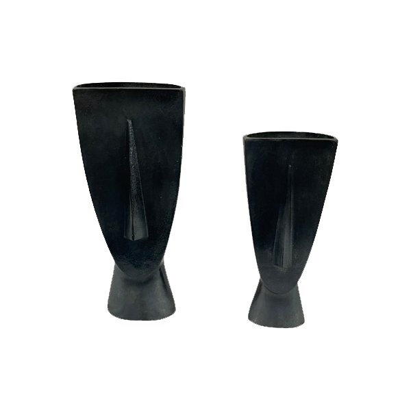 Vase Fin – Black | Large Natural | | x 16 x 39(h) cm