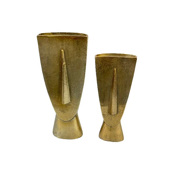 Vase Fin – Antique gold | Small Natural | | x 14 x 33(h) cm