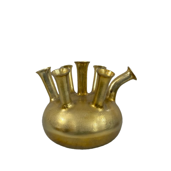Vase Seven Way | Antique gold Natural | | x 40 x 38(h) cm