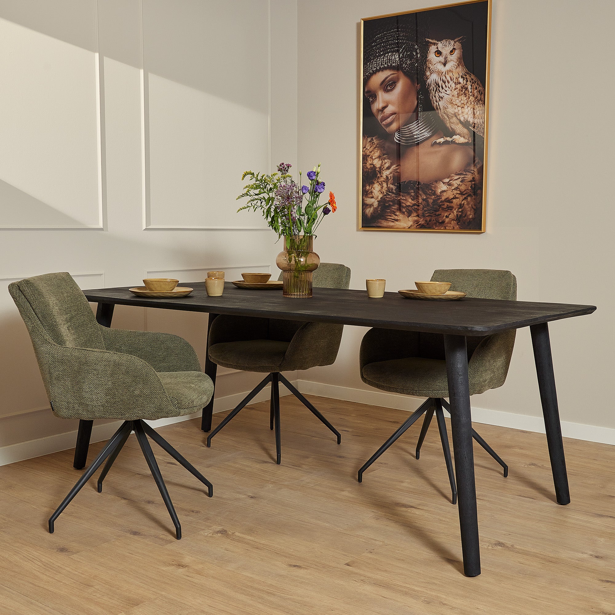 Dining room table Natural | rectangle | 200 x 100 x 76(h) cm