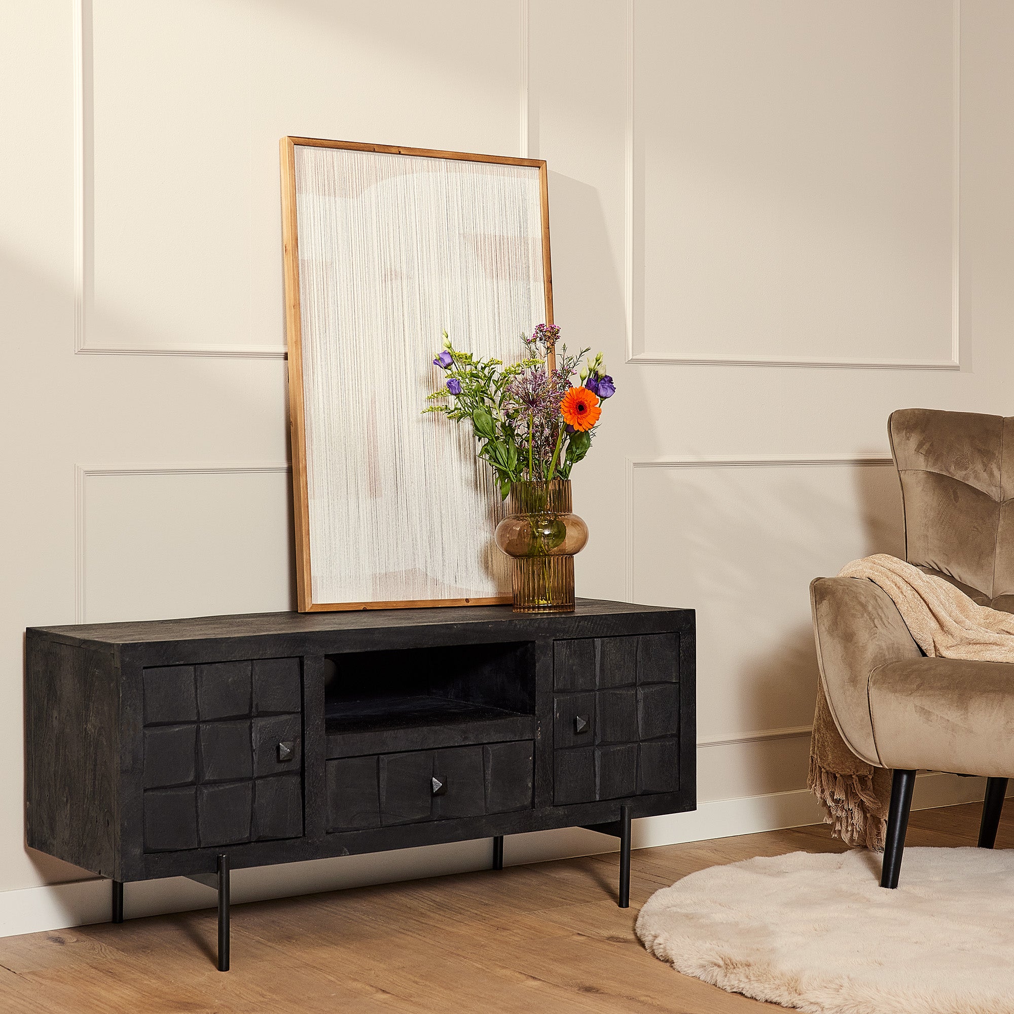 TV-meubel Brandy Black | 120 cm