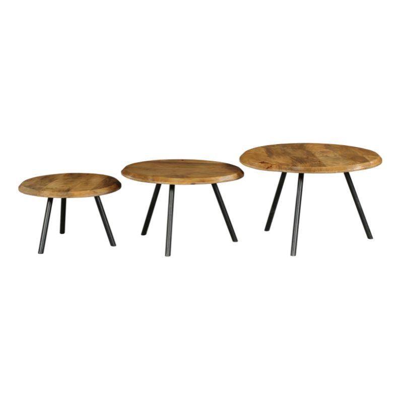 Coffee table Natural | round | Mango wood | 38(h) x Ø70 cm cm