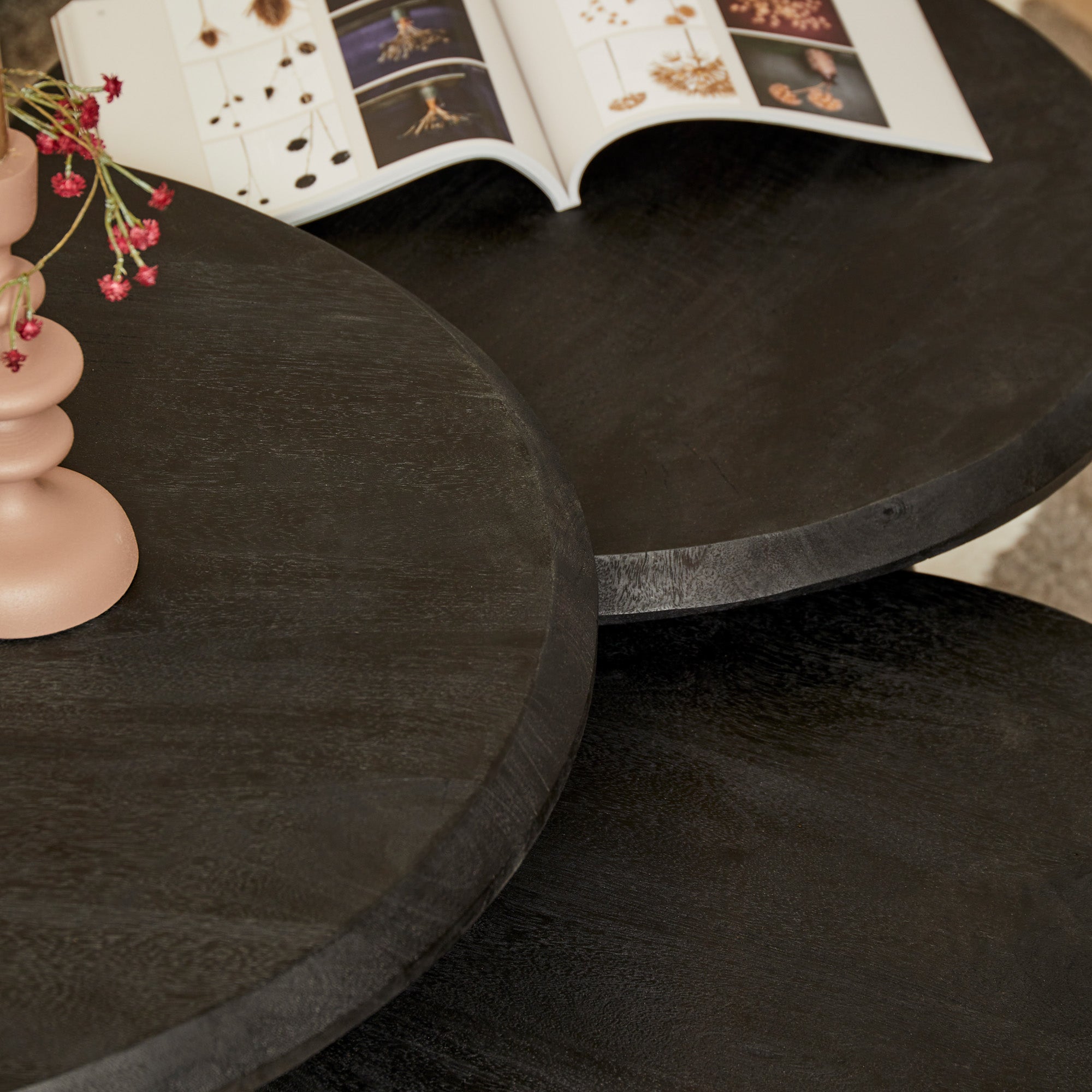 Coffee table Natural | round | Mango wood | 38(h) x Ø70 cm cm