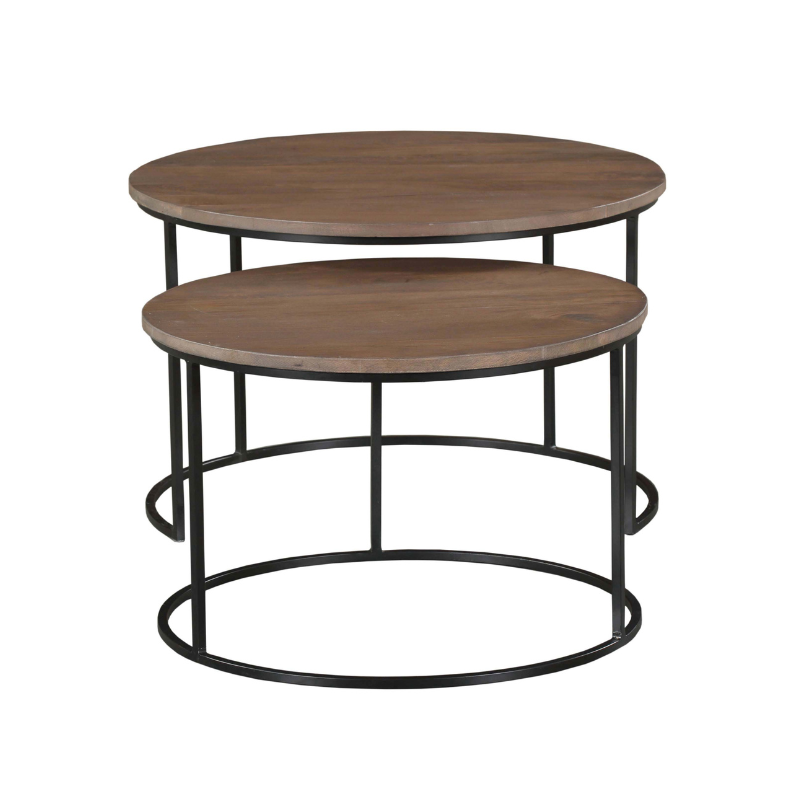 Coffee tables Natural | | Mango wood | 2 x 45(h) cm