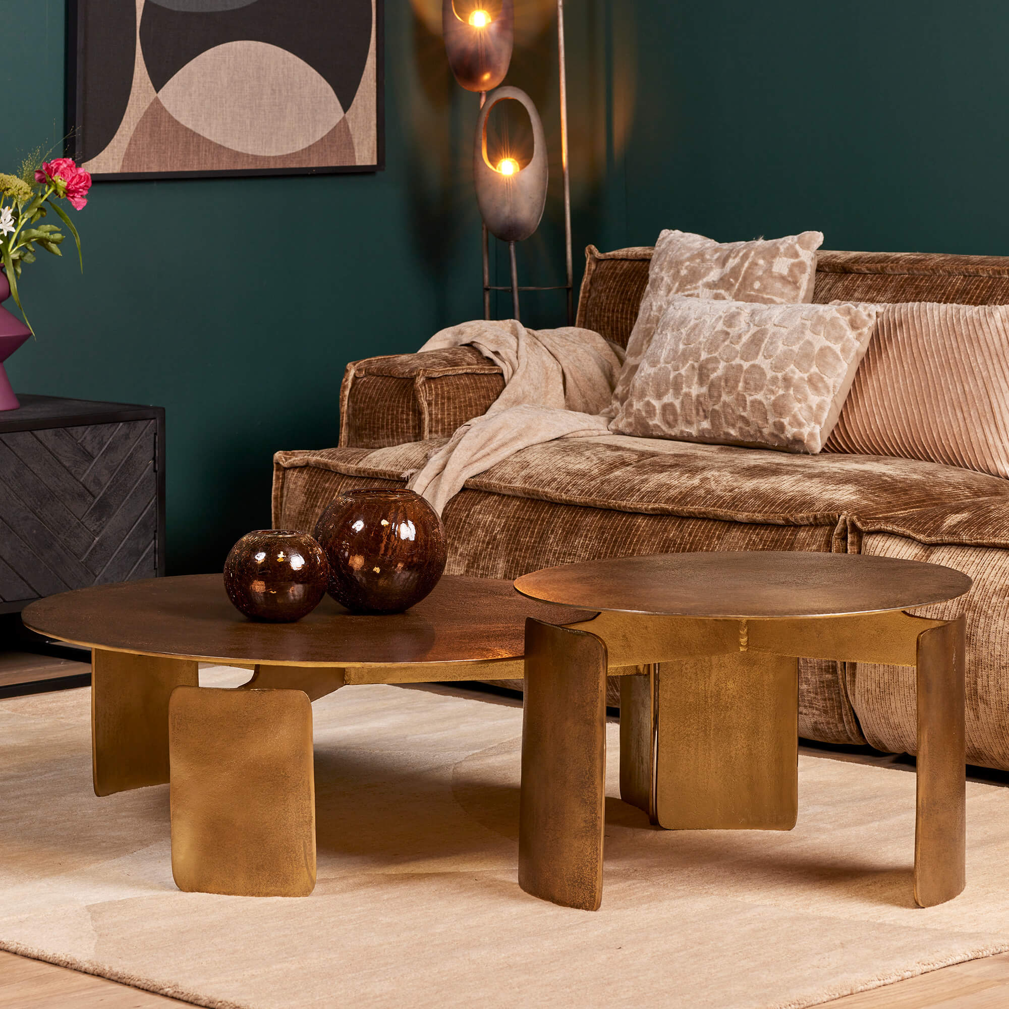 Coffee table Natural | Darwin | round | 28(h) x 90 cm