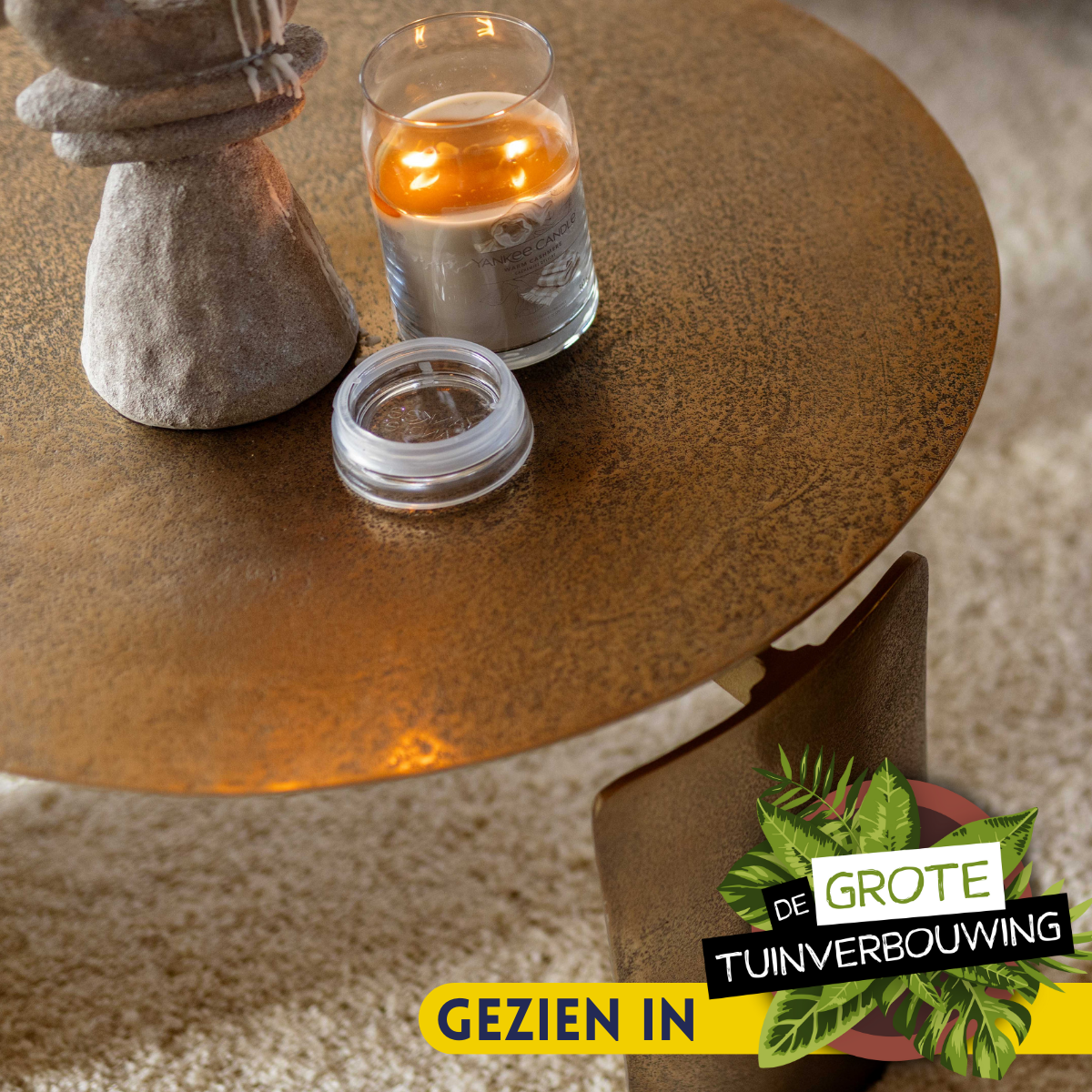 Coffee table Natural | Darwin | round | 40(h) x 60 cm