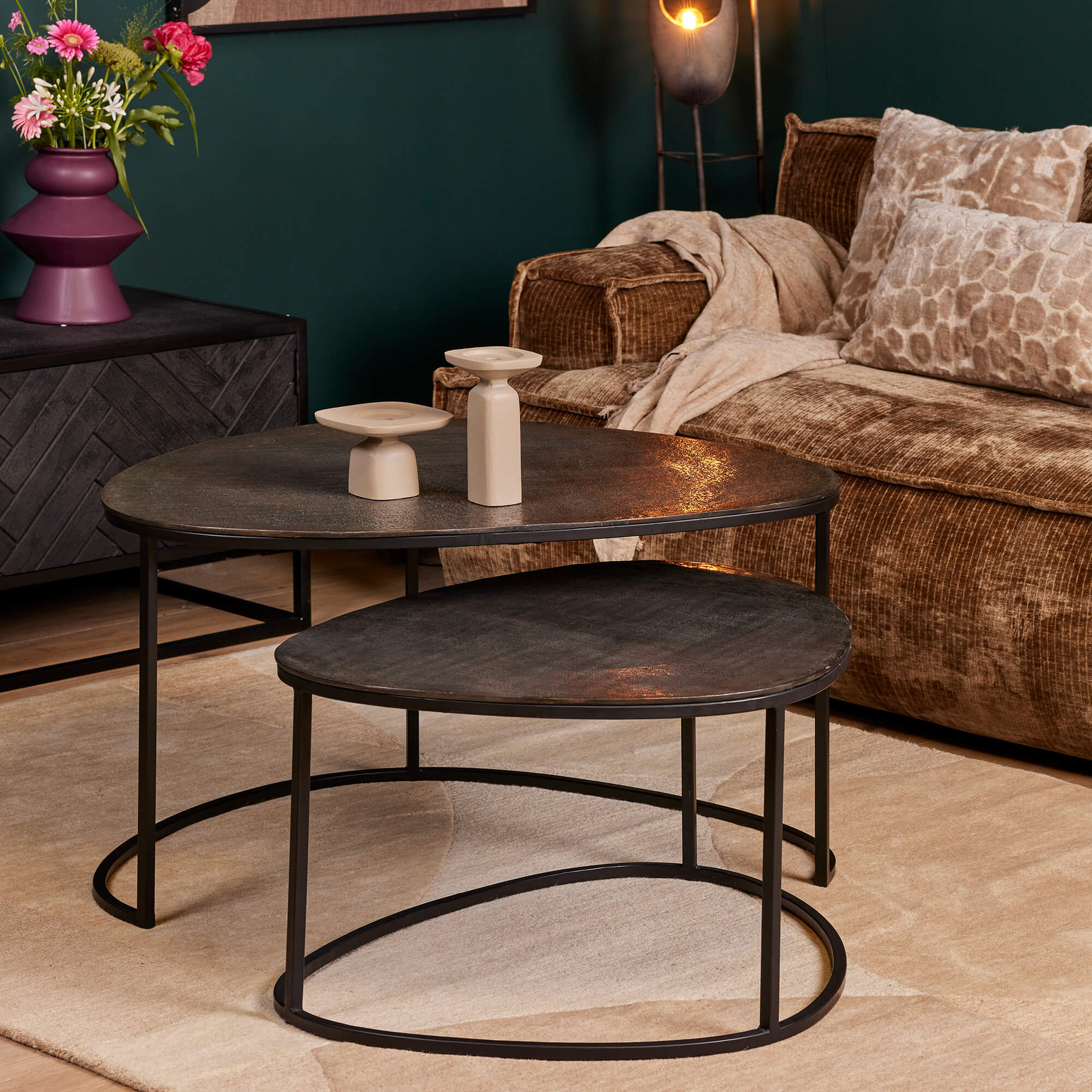 Coffee table sets Natural | Lana | | x 65 x 50(h) cm