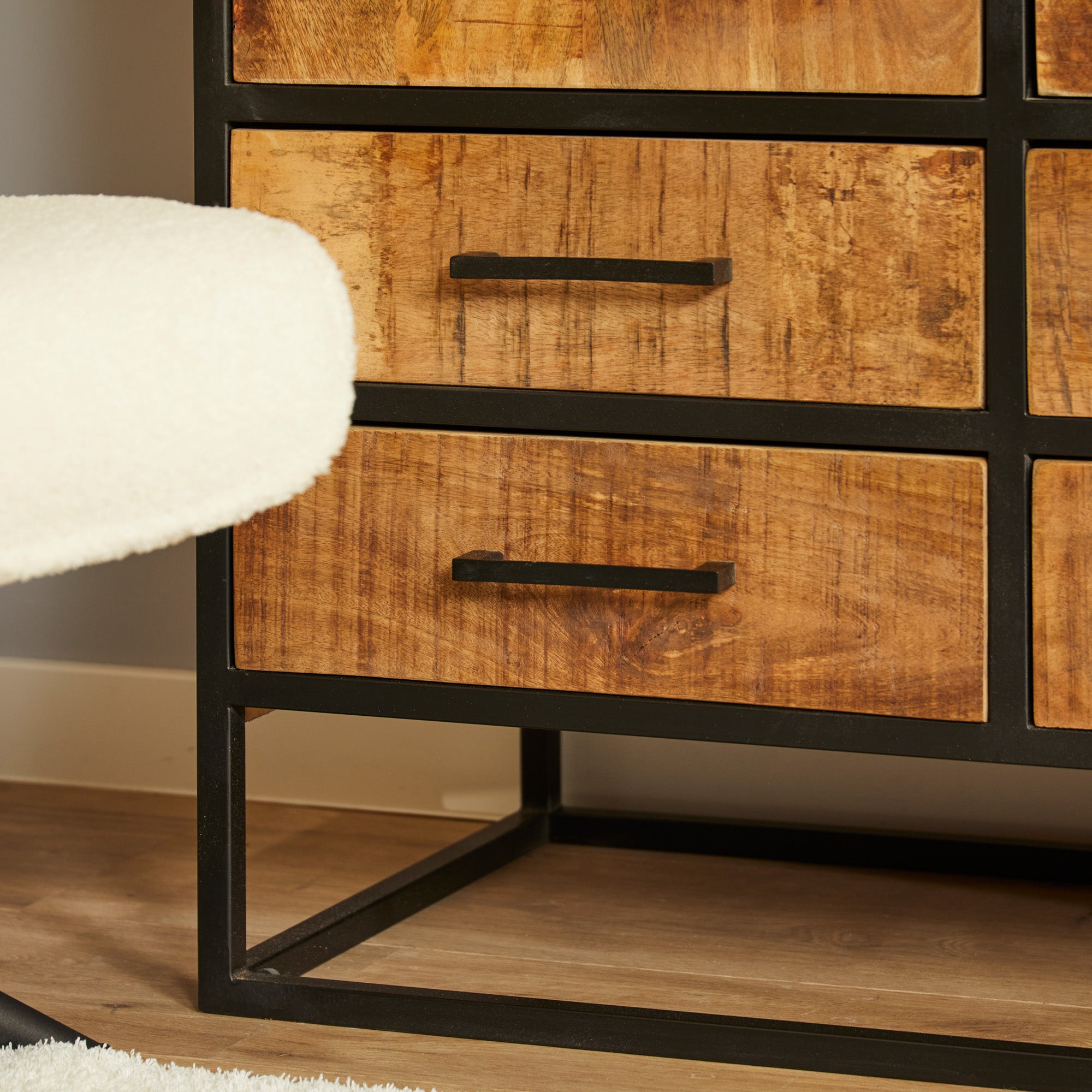 Cabinet Natural | Denver | Mango wood | 90 x 90 x 200(h) cm