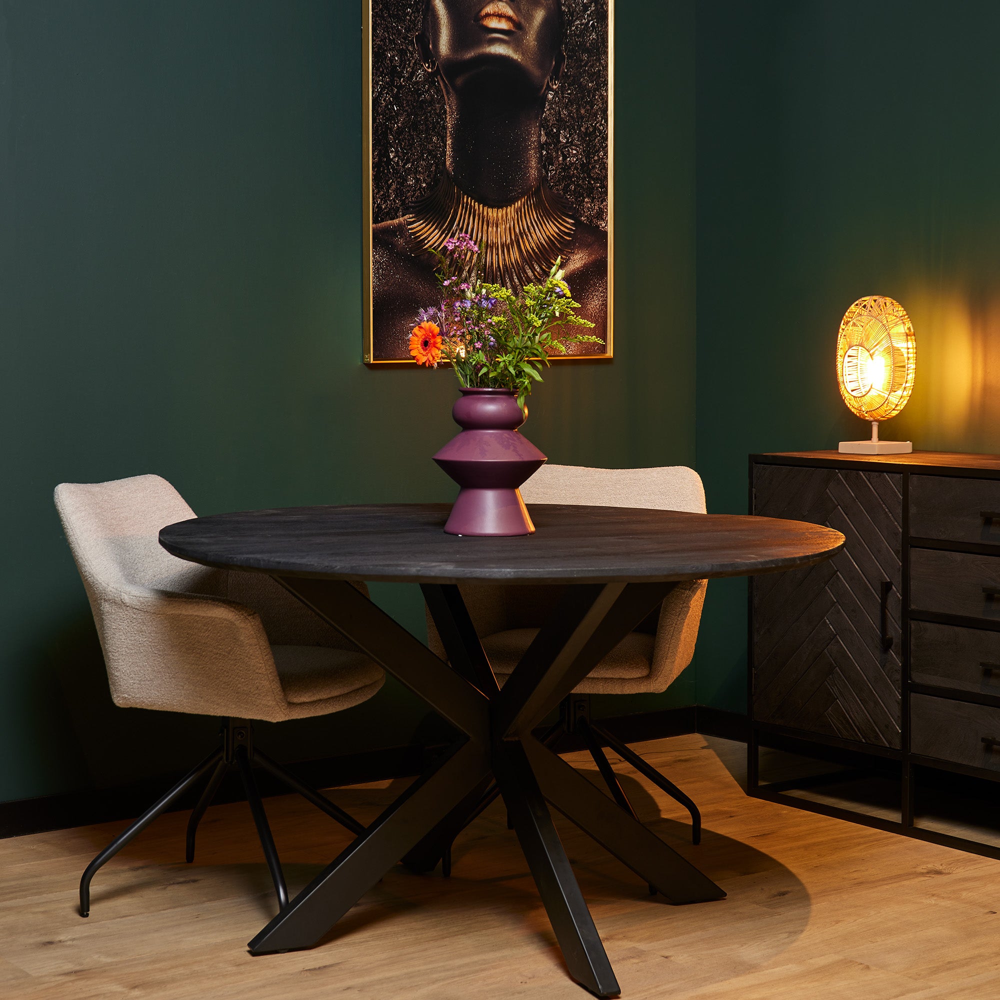 Dining room tables black | New York | Mango wood | 110x10x