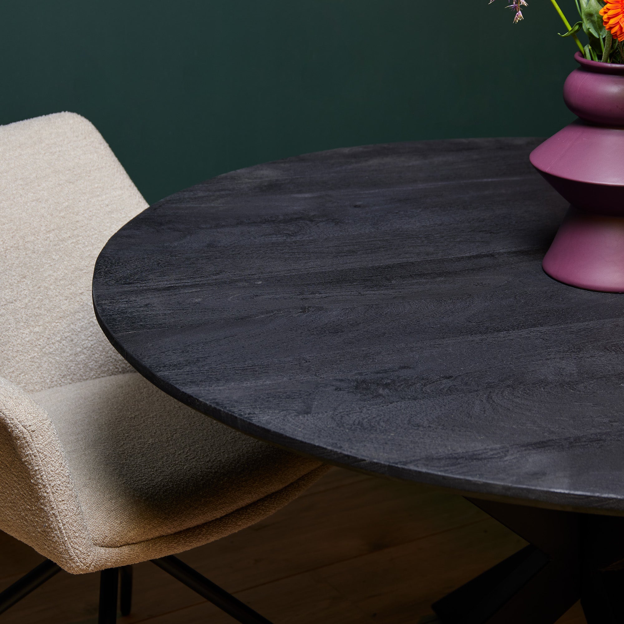 Dining room tables black | New York | Mango wood | 110x10x
