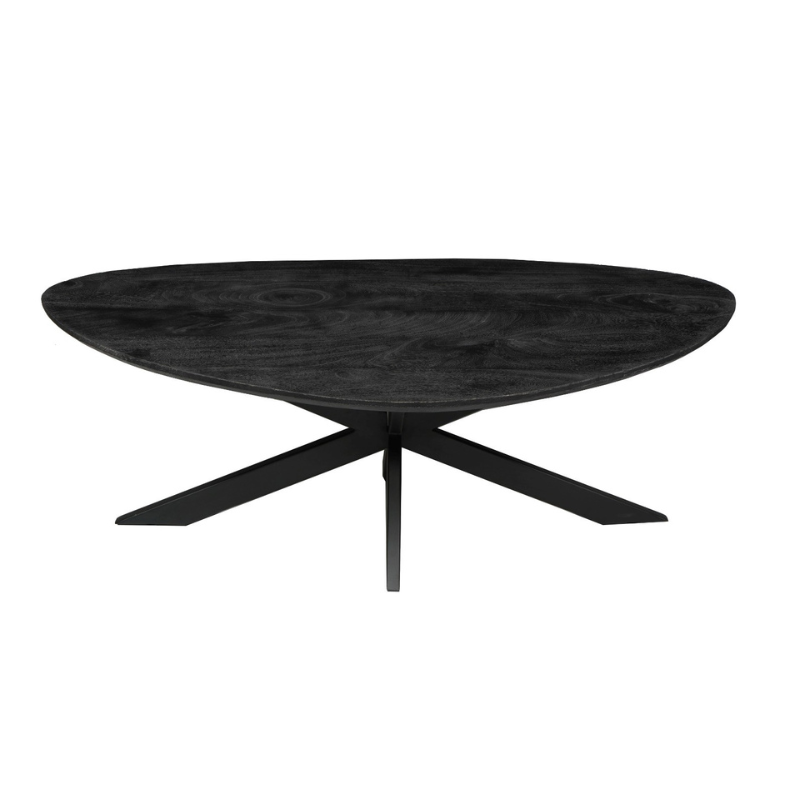 Oval coffee tables black | New York | oval | Mango wood | 130
