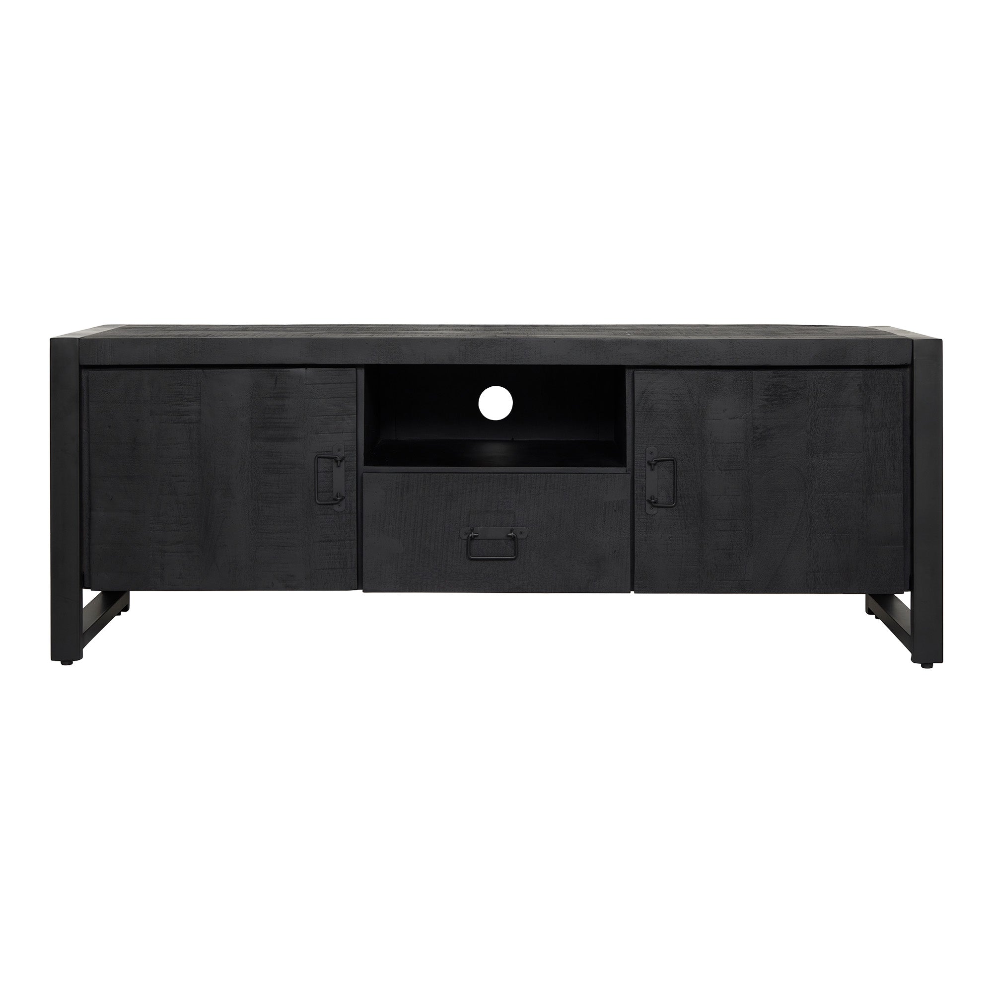 TV-meubel Boaz Black 150 cm | Twee deuren en een lade