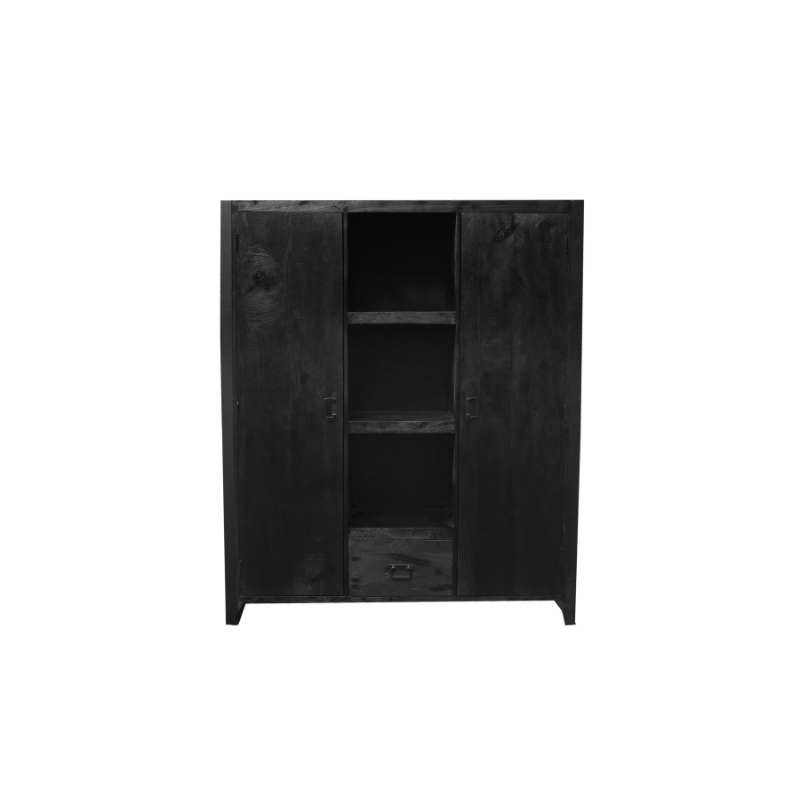 bookcase Natural | Boaz | Mango wood | 21 x 150 x 180(h) cm