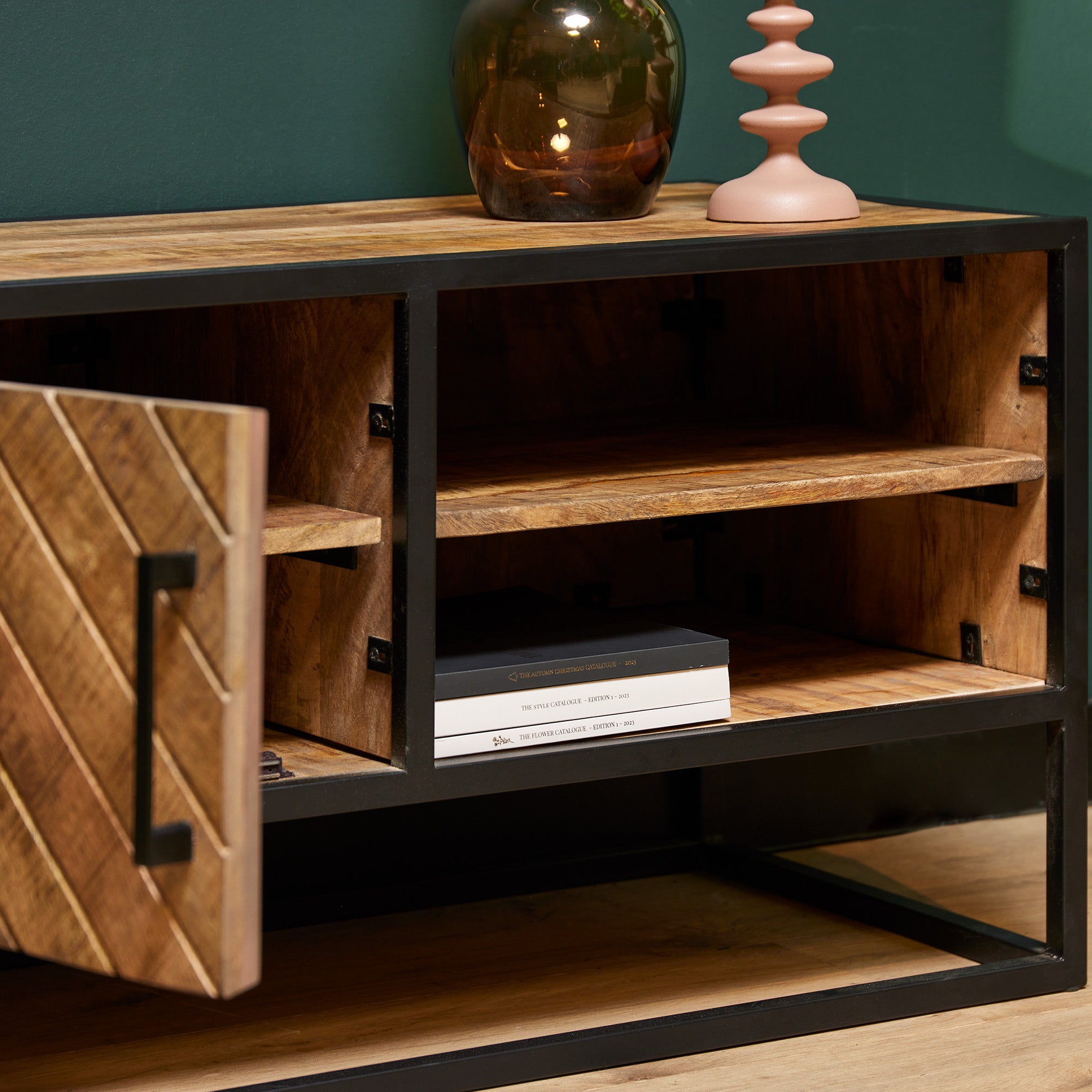 TV cabinet Natural | Arlington | Mango wood | 100x100x
