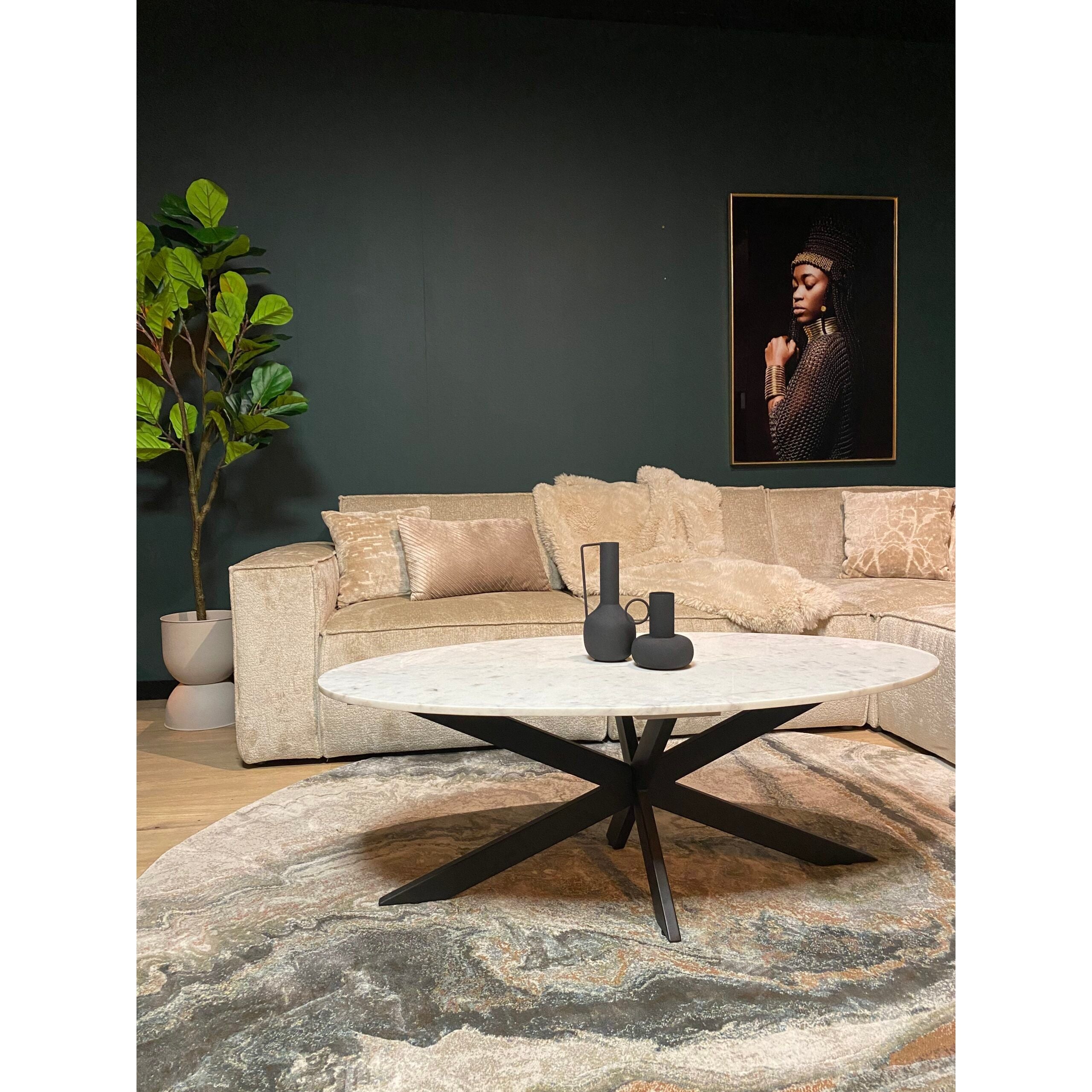 Oval coffee tables Natural | Matrix | oval | Marble | x130