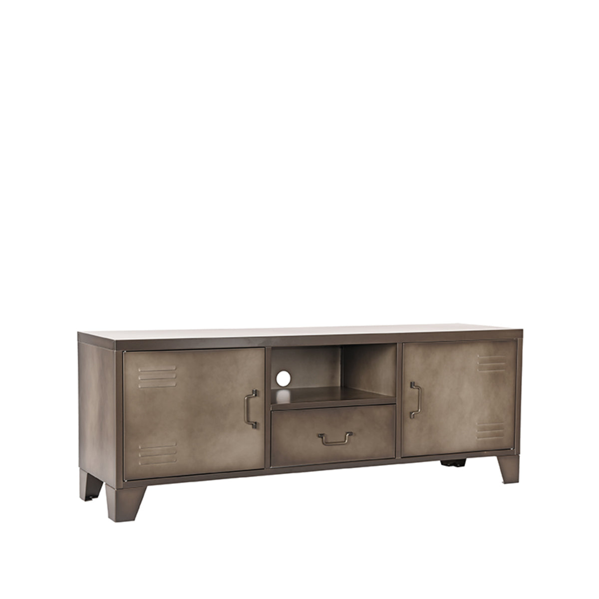 LABEL51 Tv-meubel Fence - Grijs - Metaal - Tv-Meubel