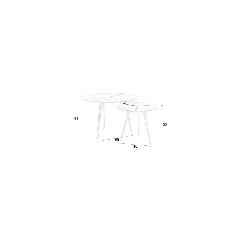 Side table kourdebour (set of 2)