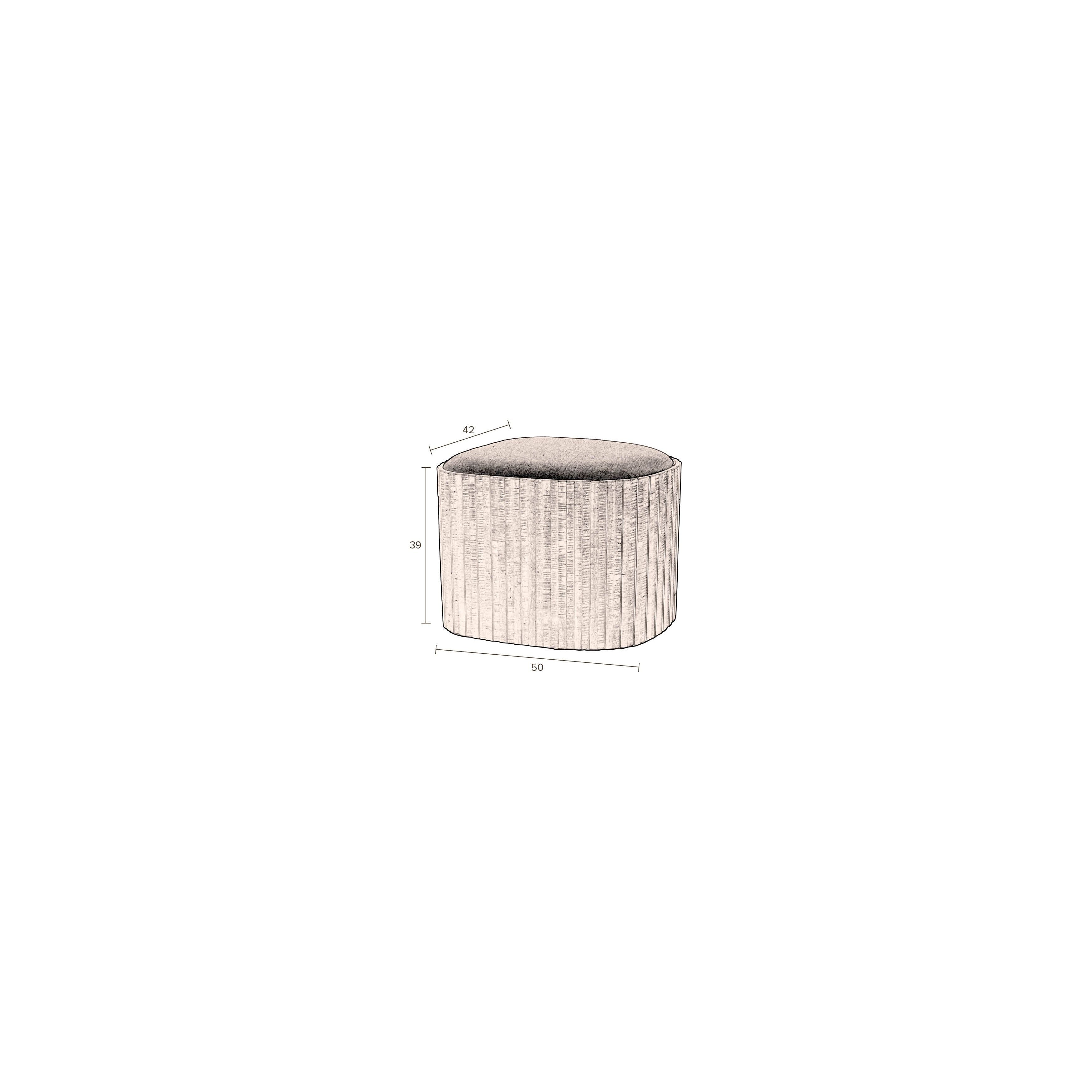 Storage pouf bay low