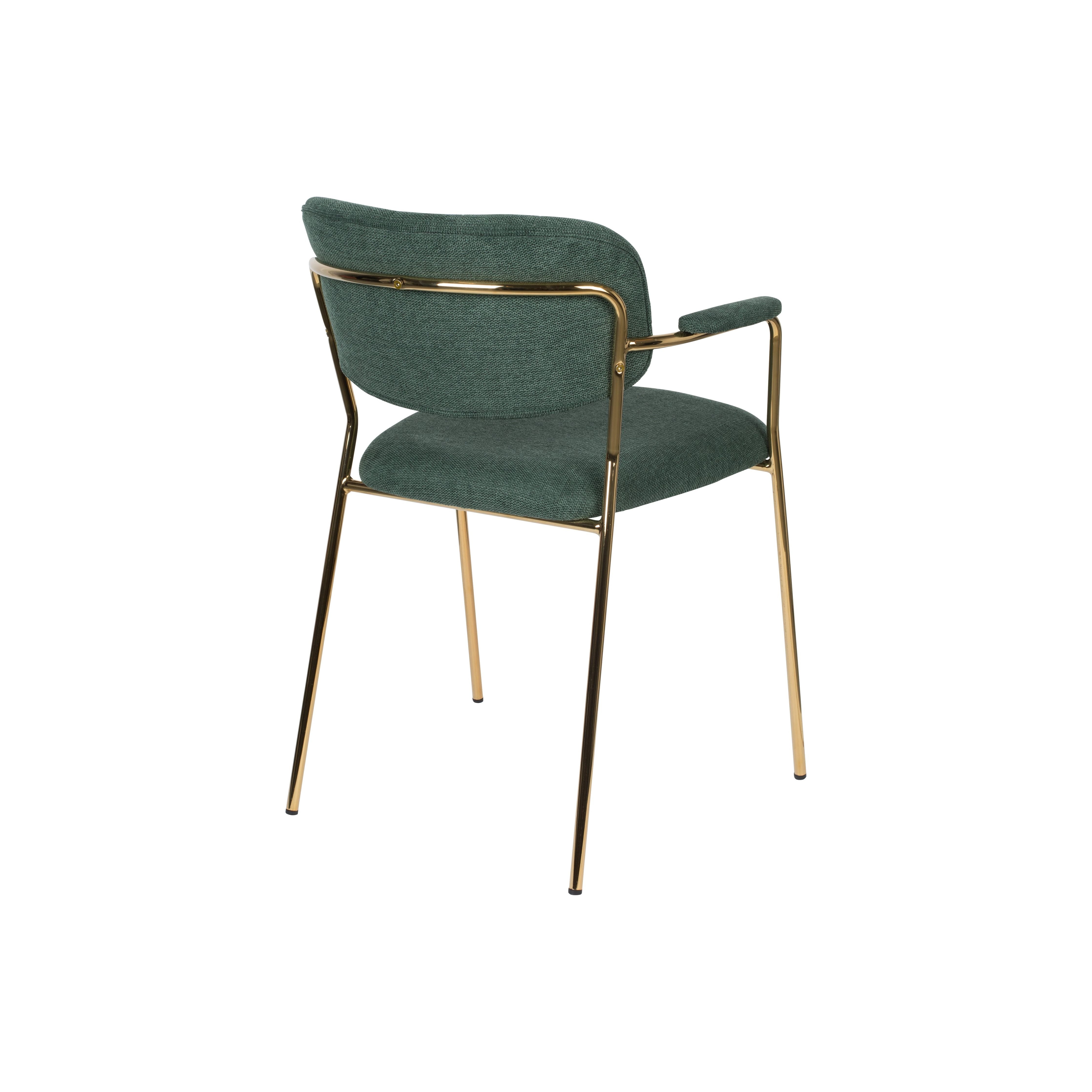 Armchair jolien gold/dark green