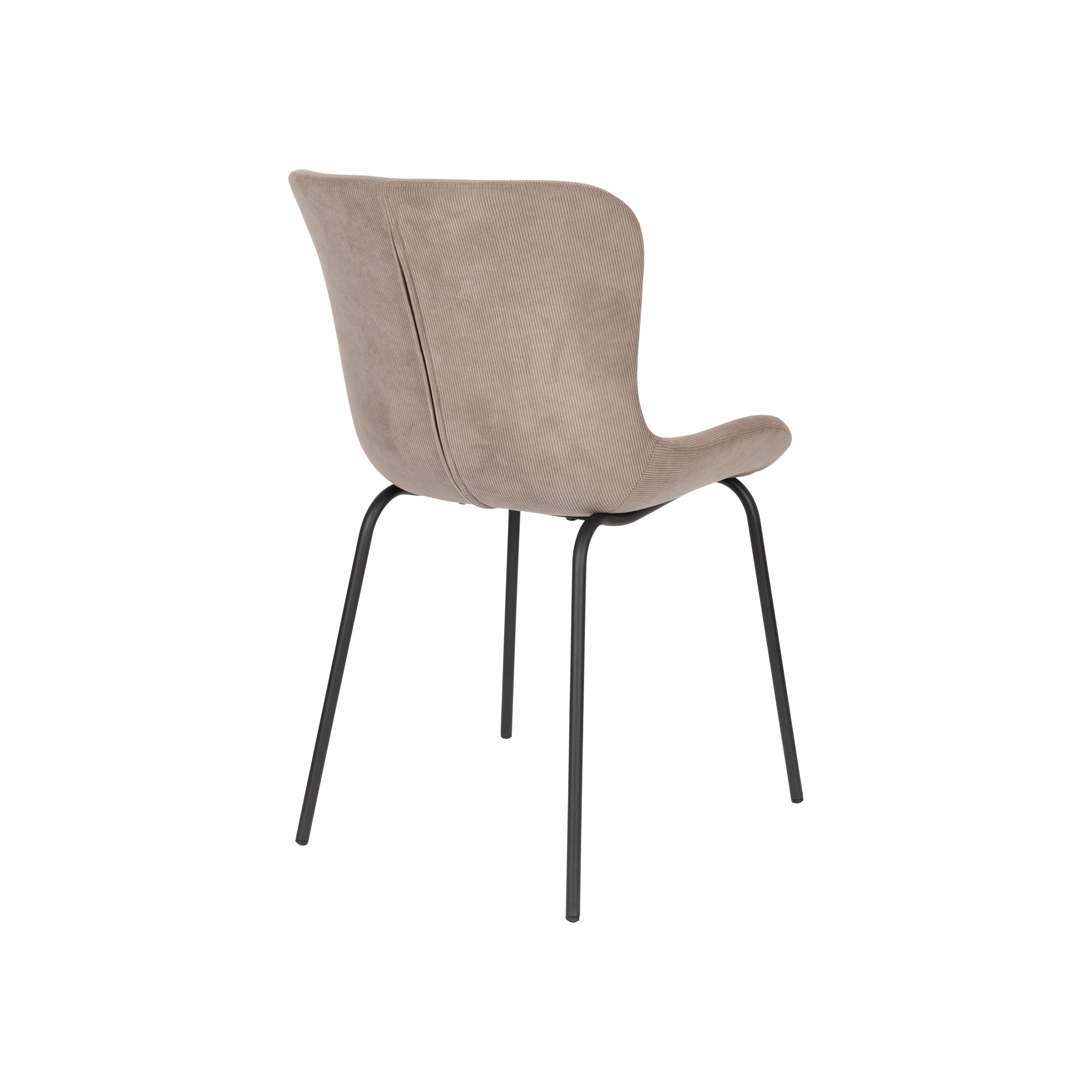 Chair junzo rib gray | 2 pieces