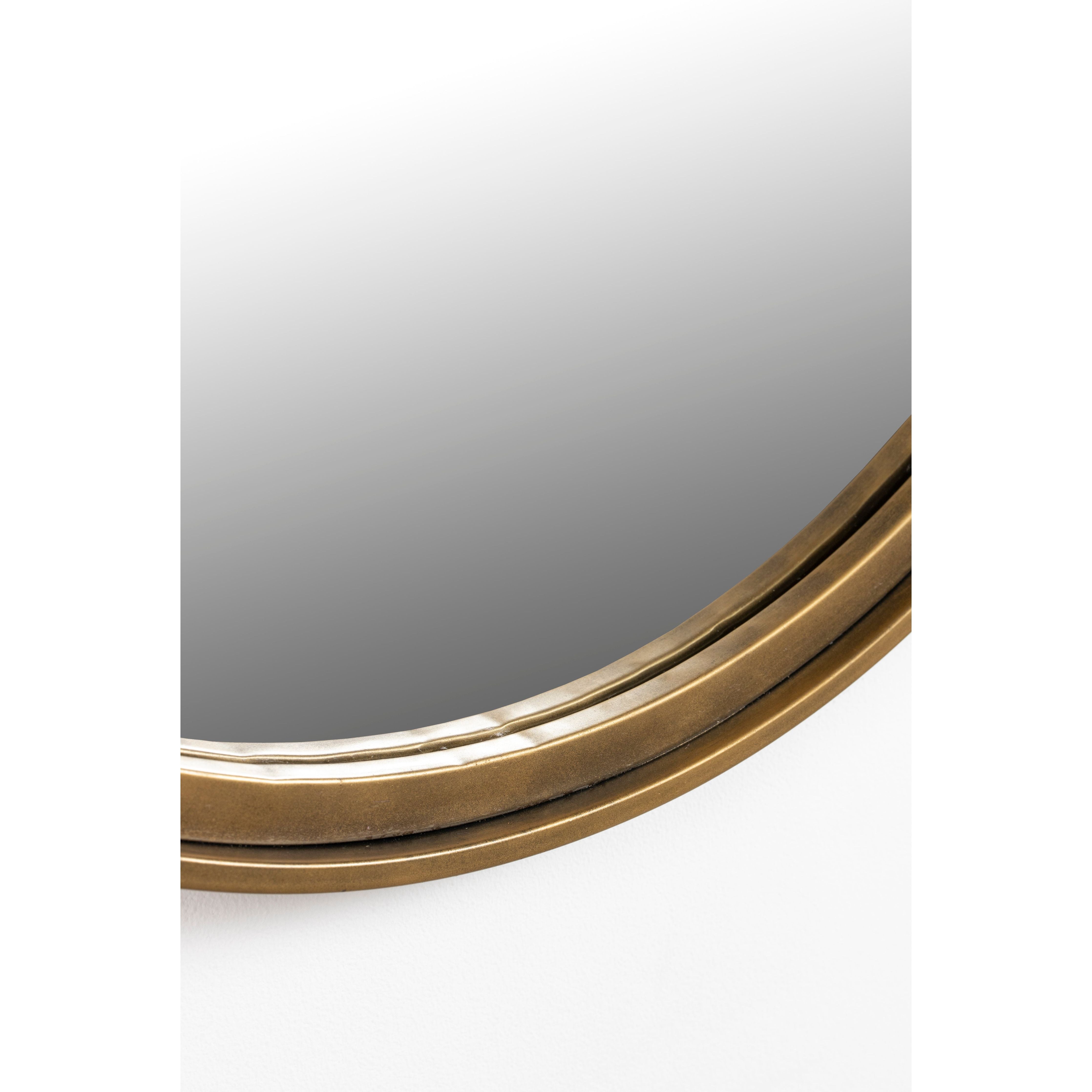 Mirror matz oval l antique brass