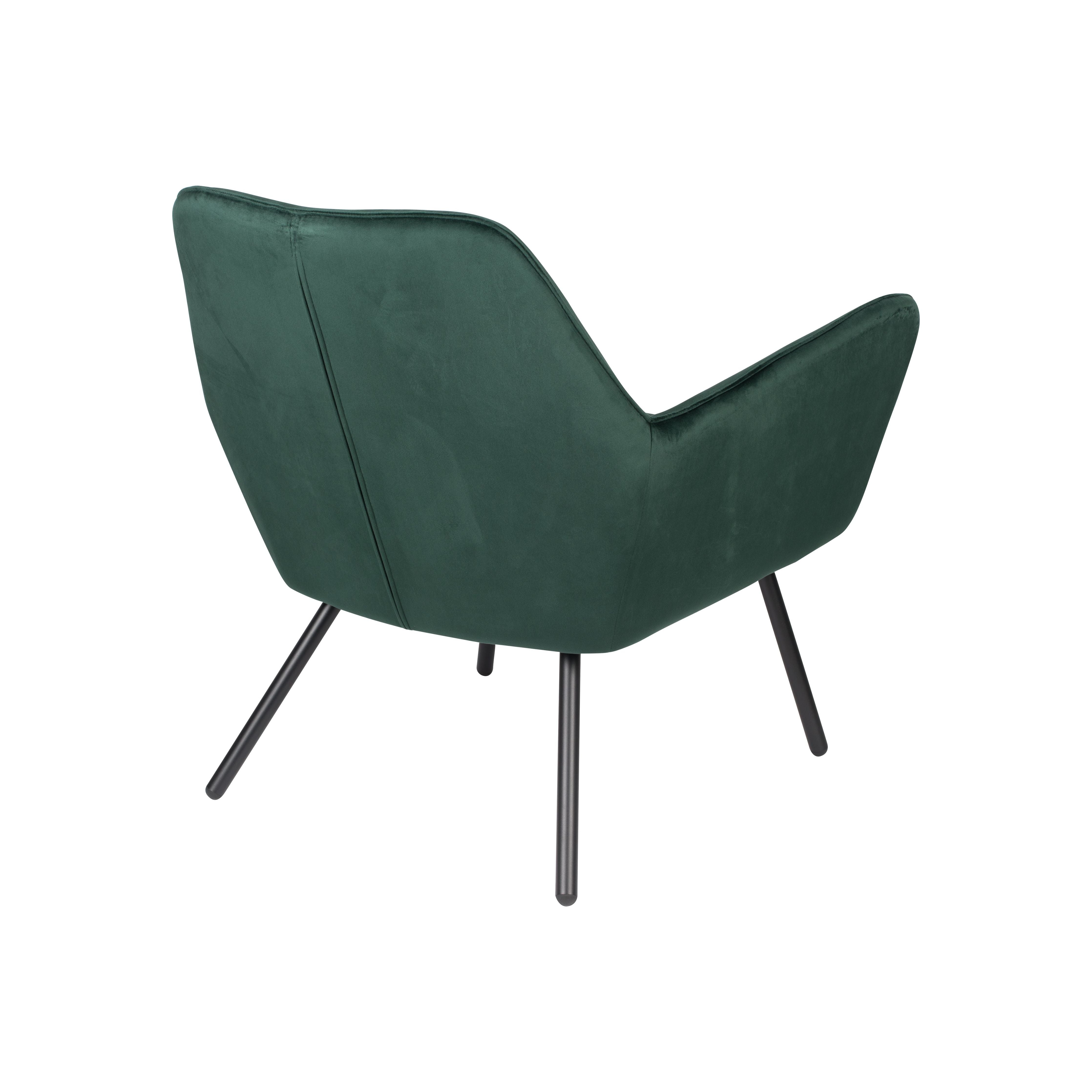 Fauteuil bon velvet green