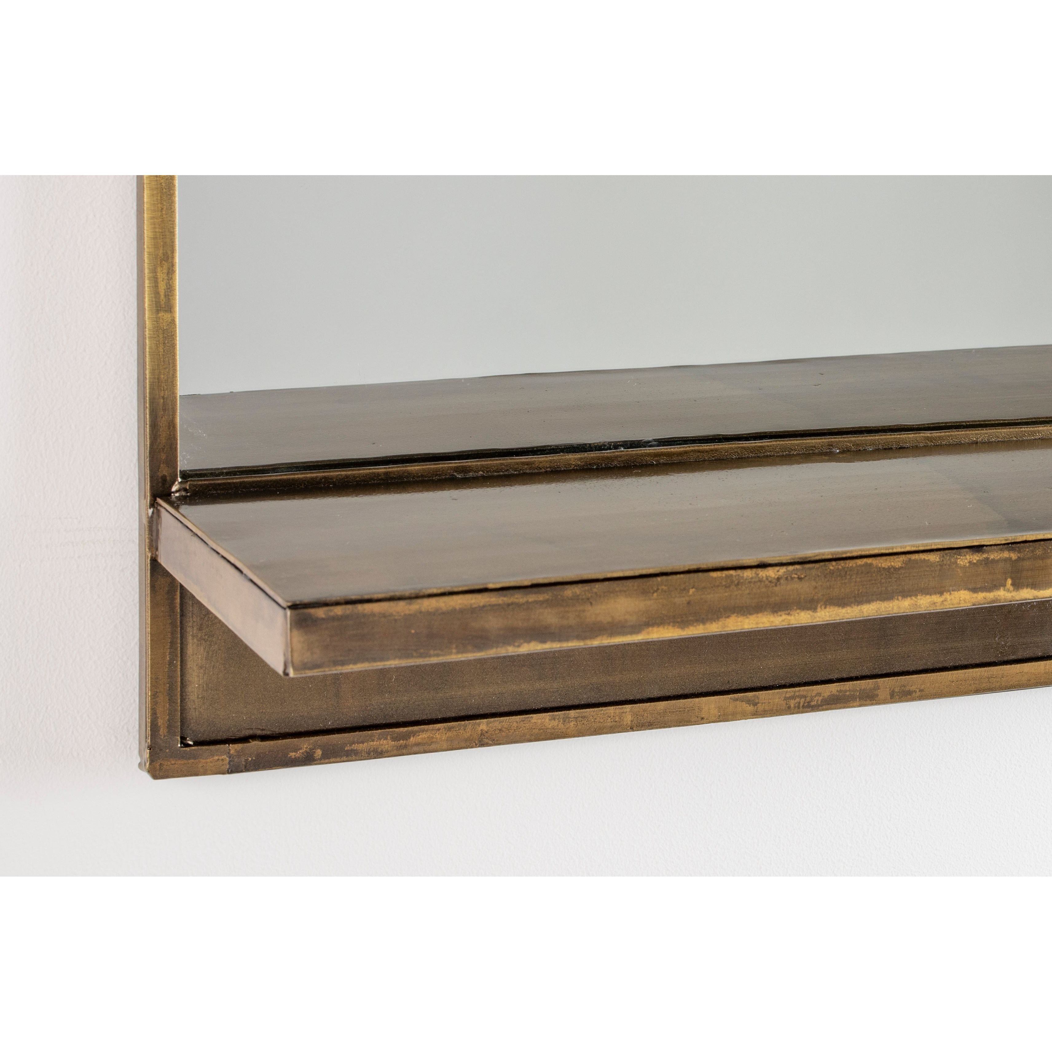 Mirror shelf feyza horizontal brass