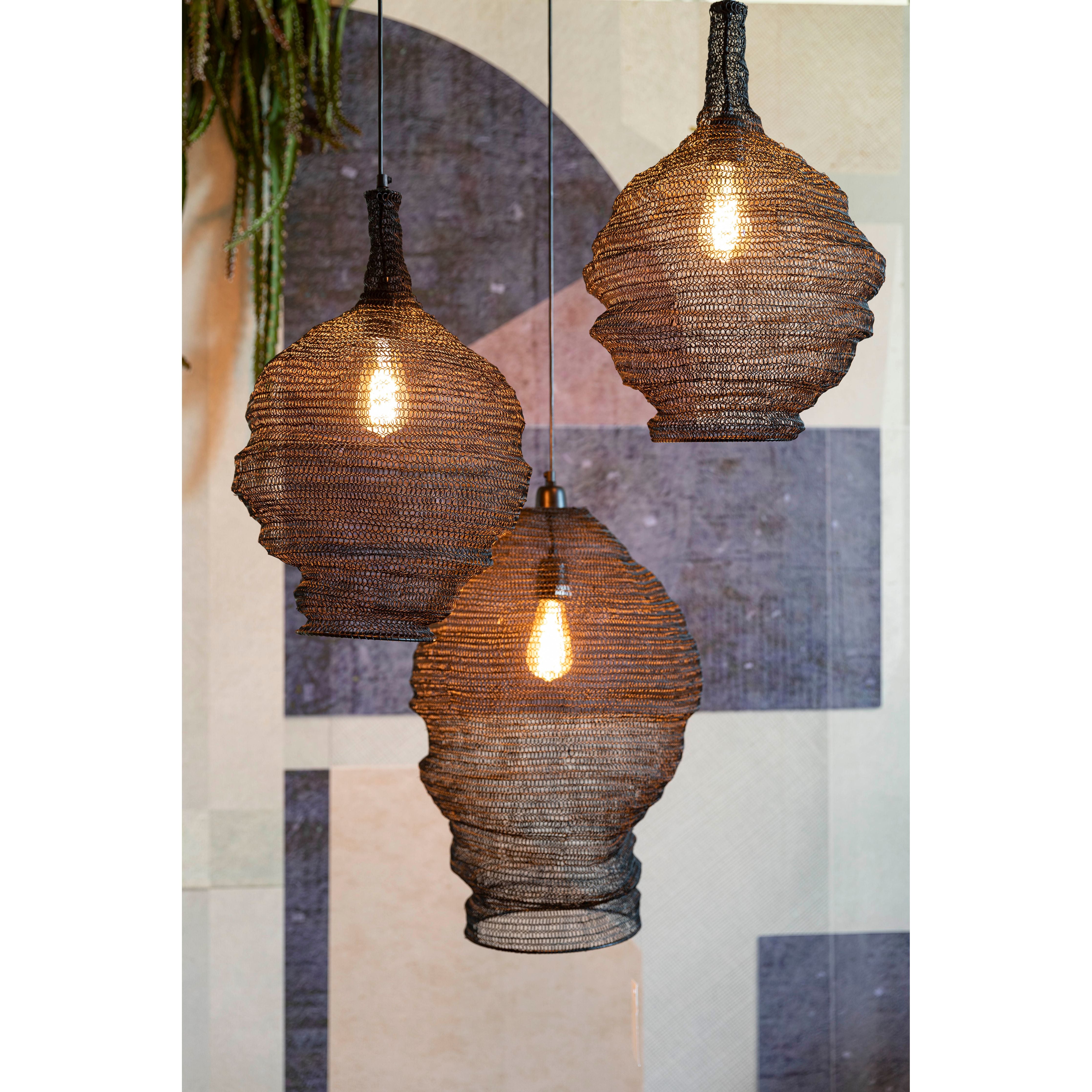 Pendant lamp lena l black