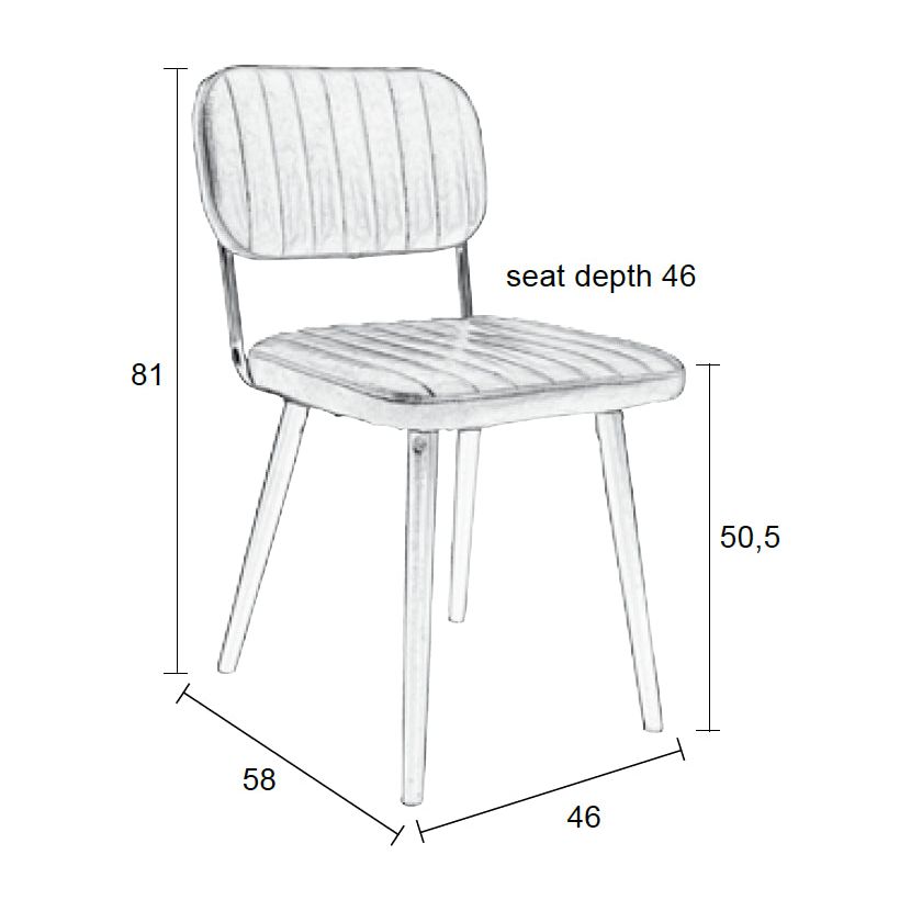 Chair jake worn brown