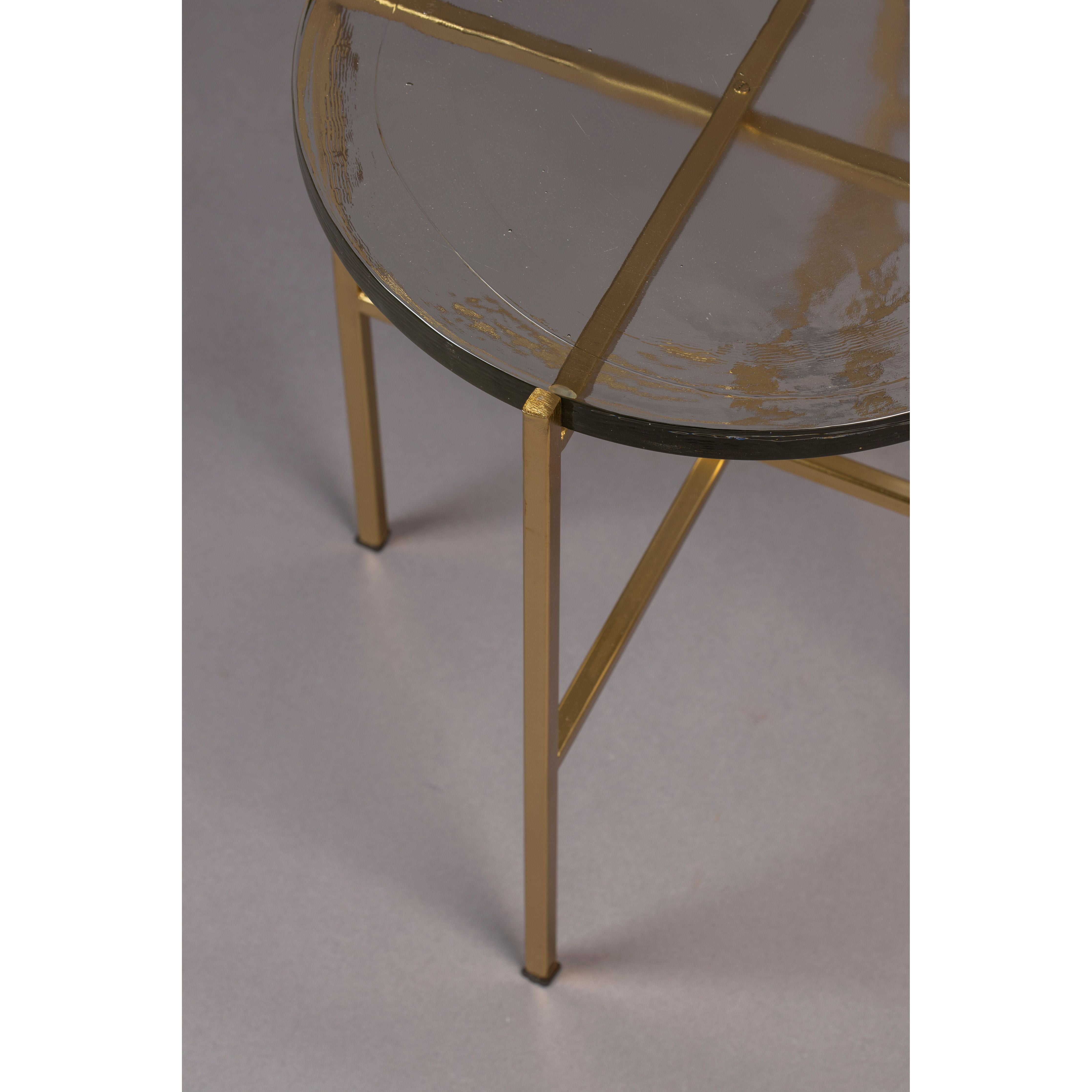 Sidetable vidrio brass