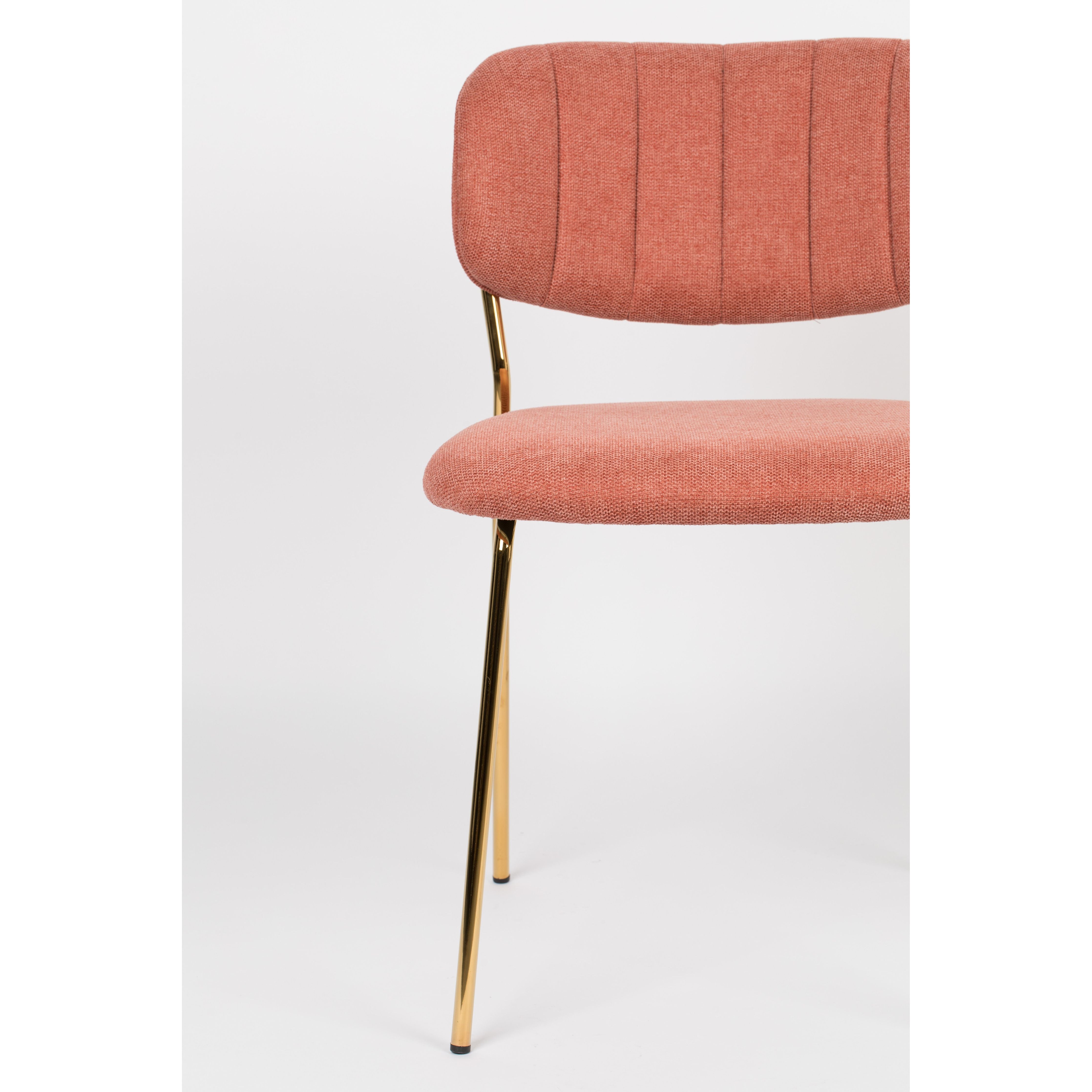 Chair jolien gold/pink