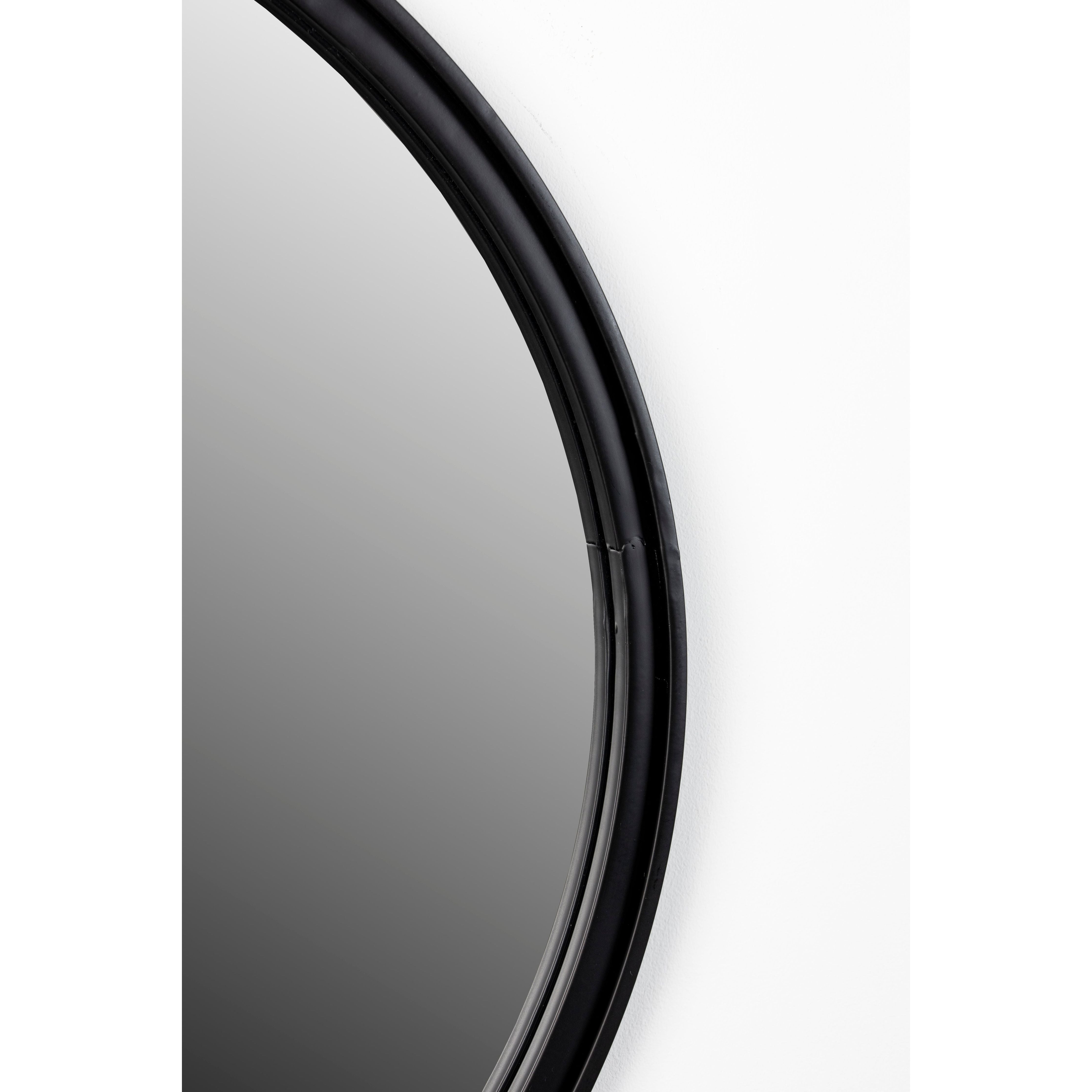 Mirror matte round black