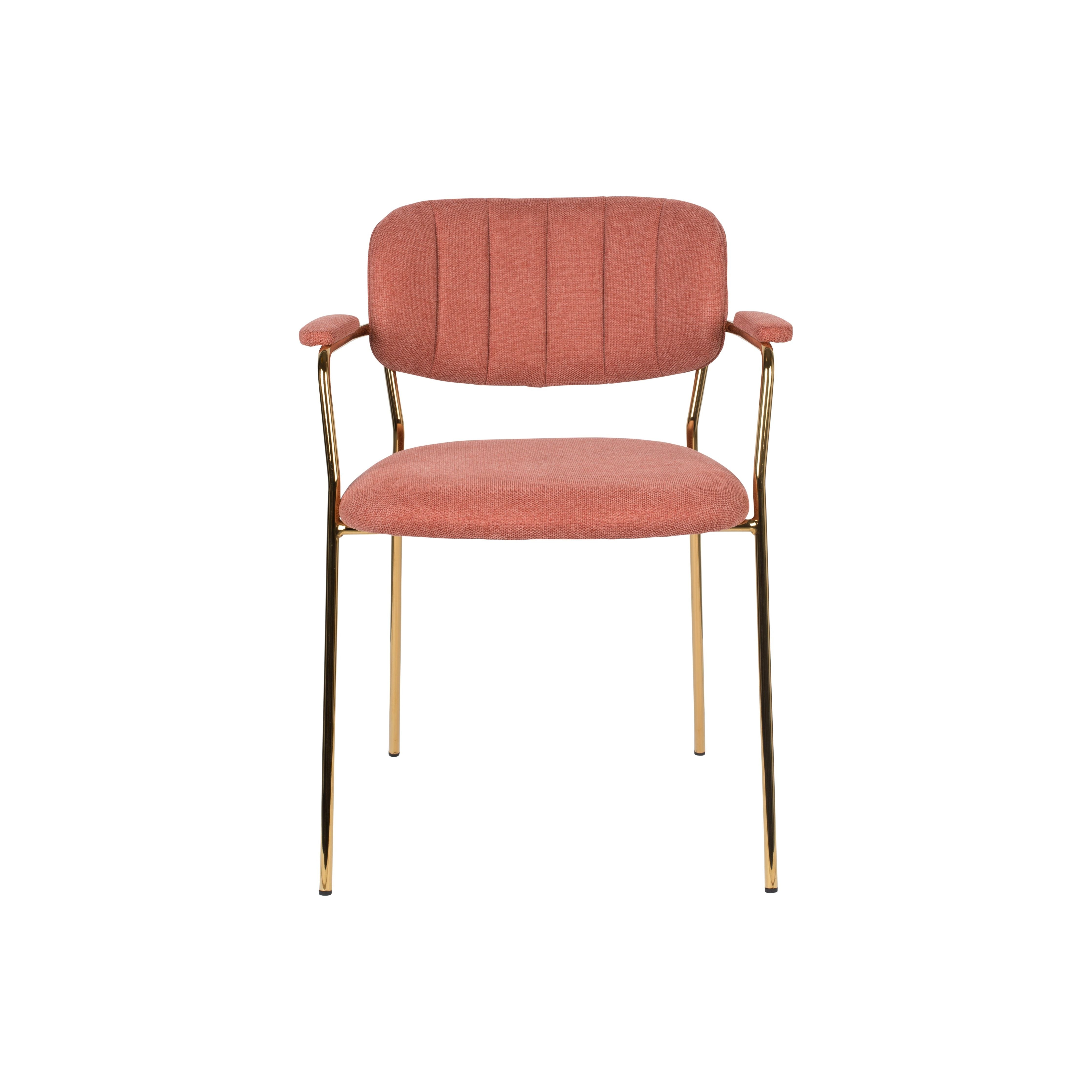 Armchair jolien gold/pink