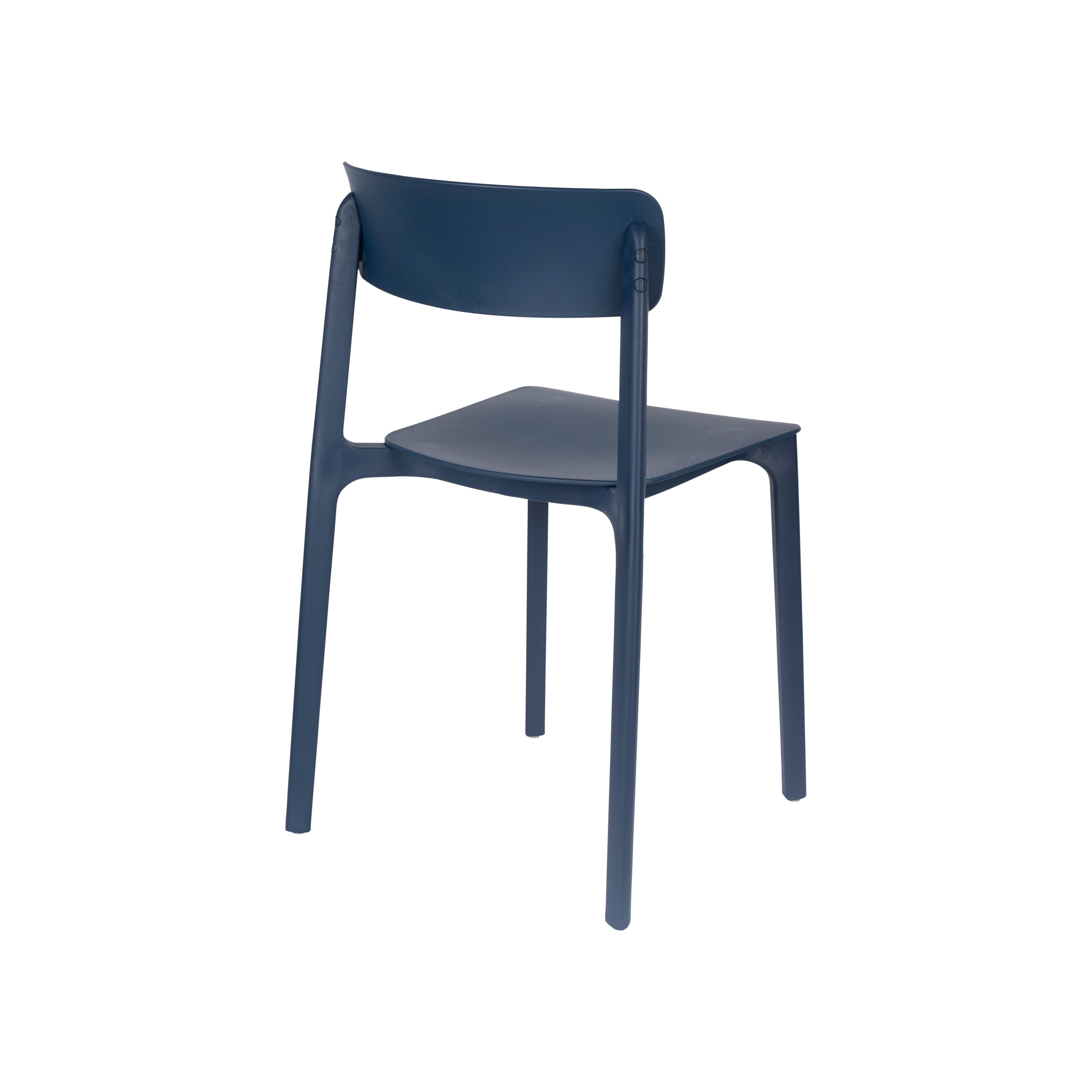 Chair clive dark blue | 4 pieces