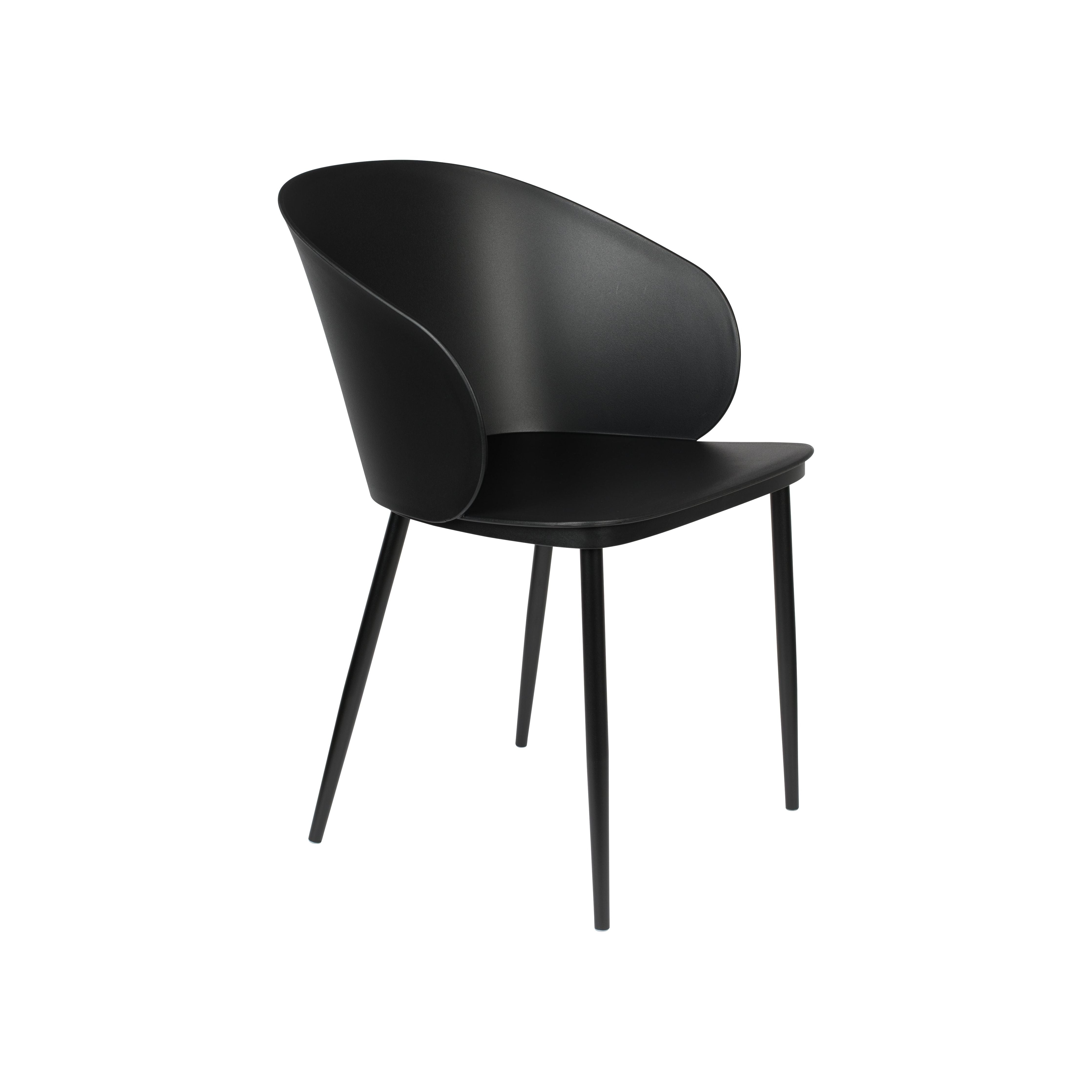 Chair gigi all black | 2 pieces