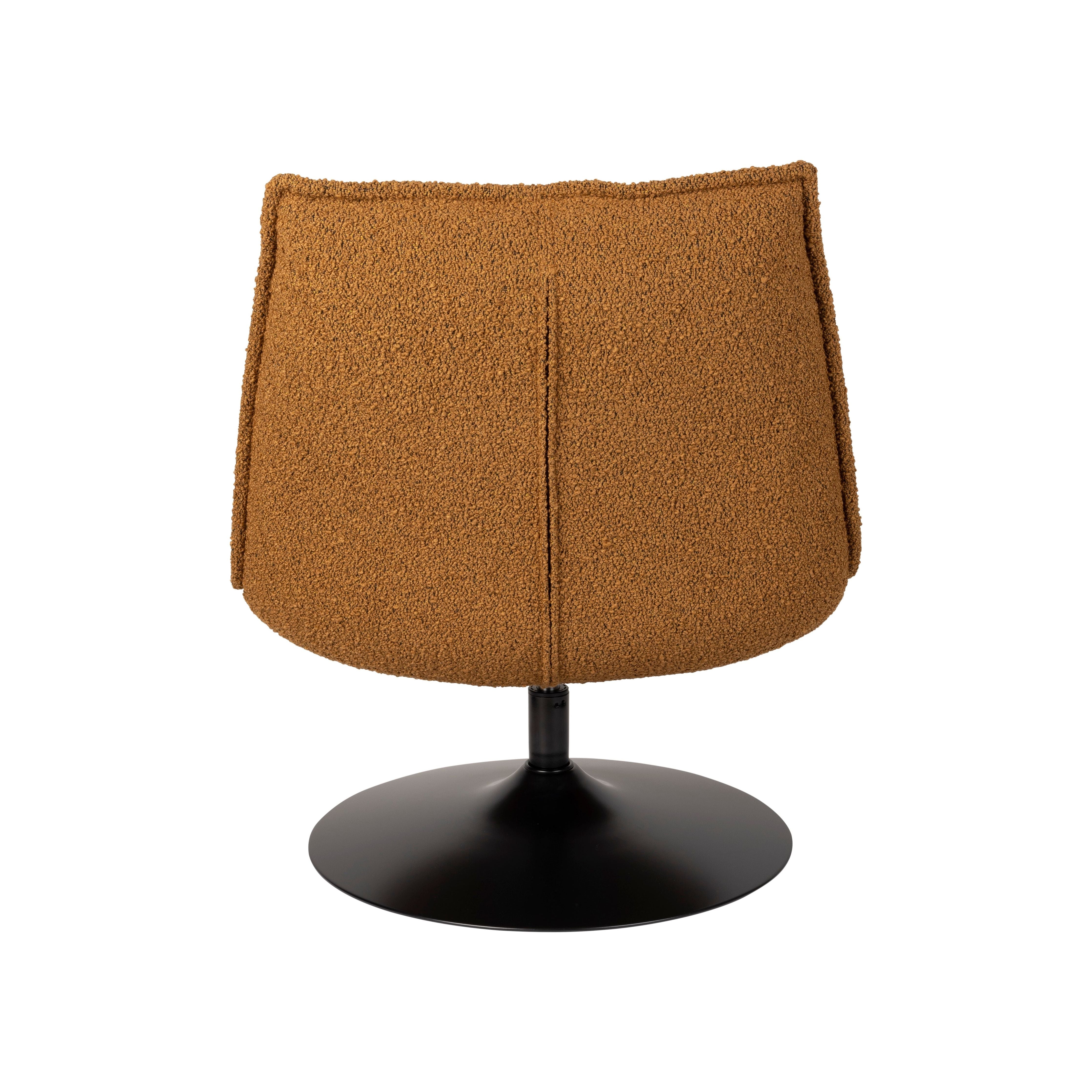 Armchair jax ochre bouclé