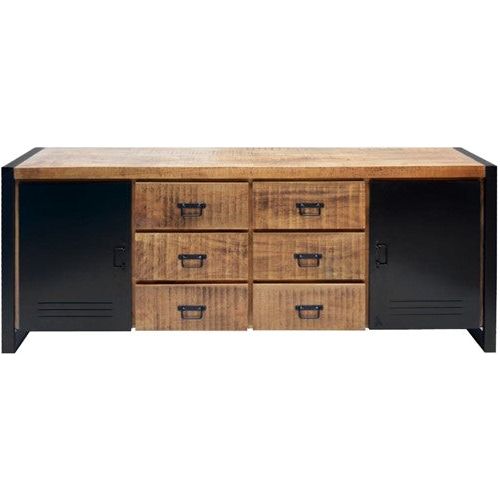 bass 2 by 6 drawer sideboard 200