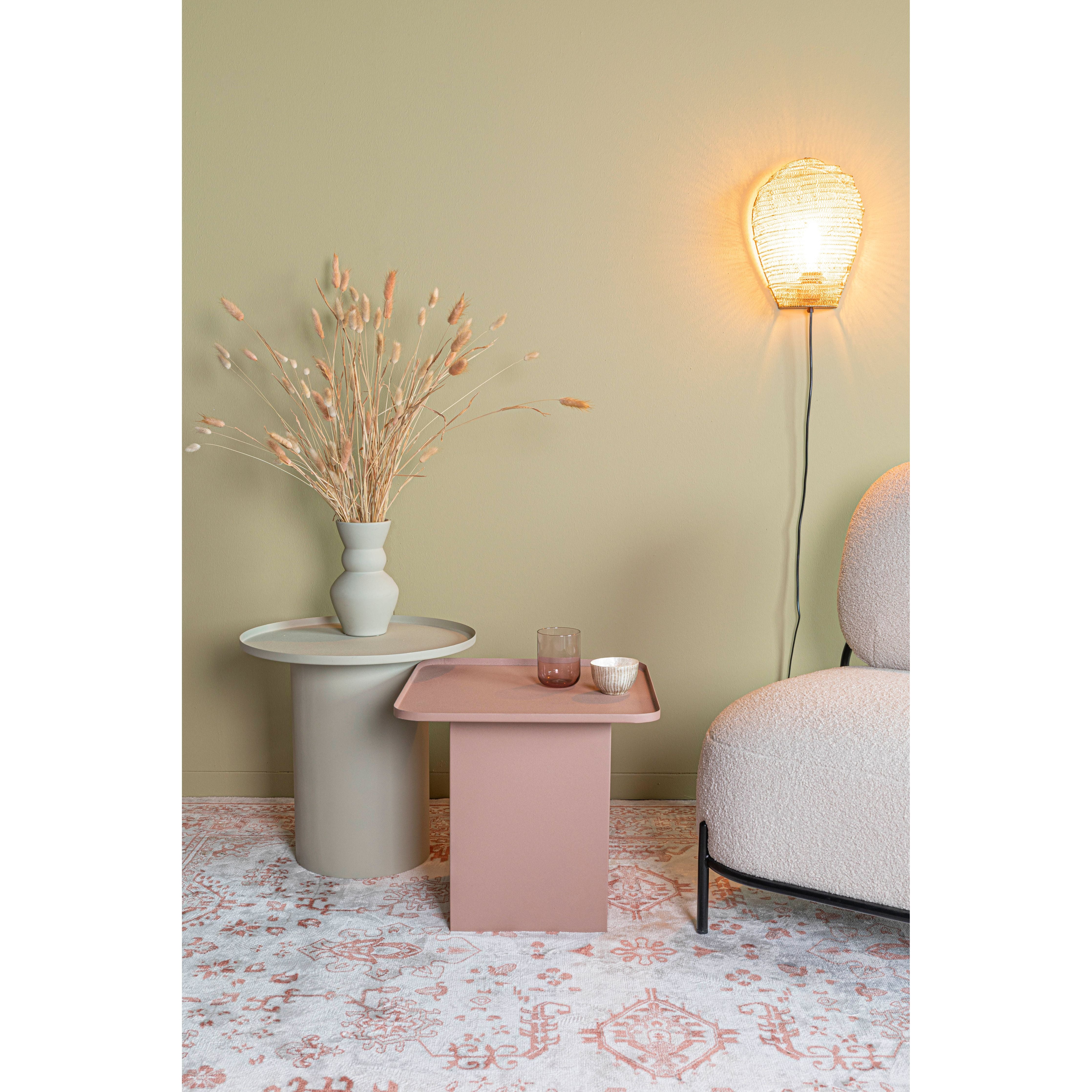 Side table sverre square rose pink