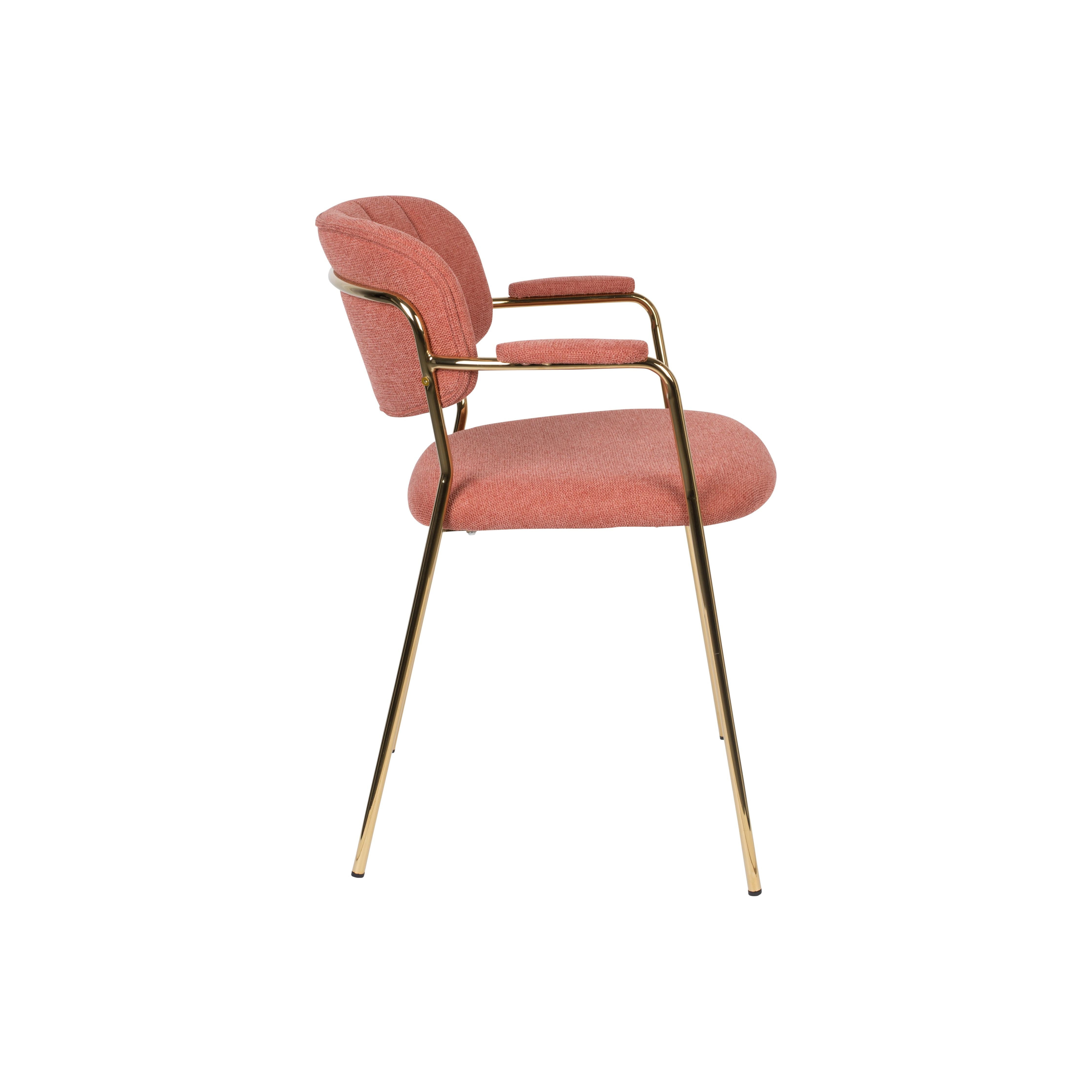 Armchair jolien gold/pink