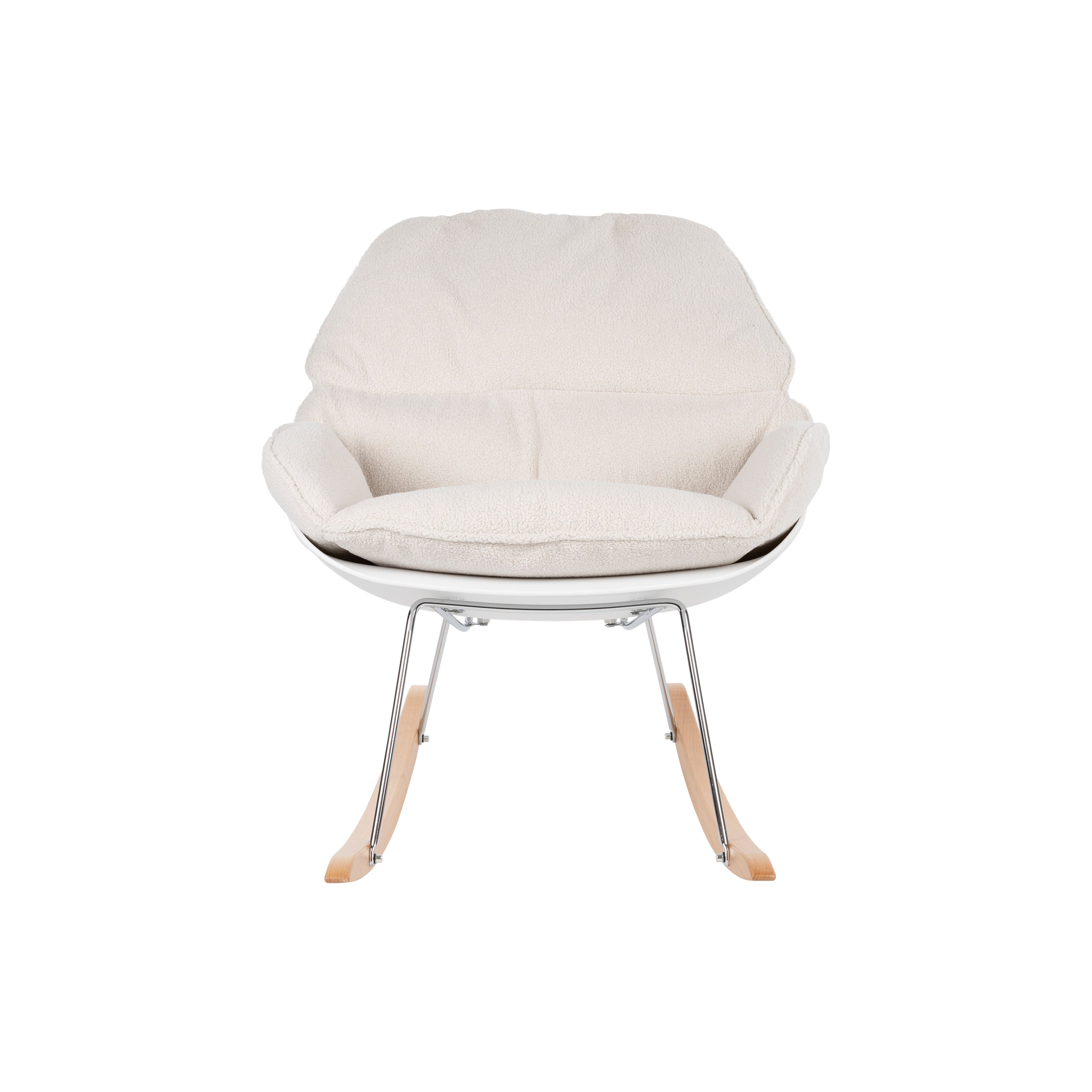 Armchair rocky off white teddy